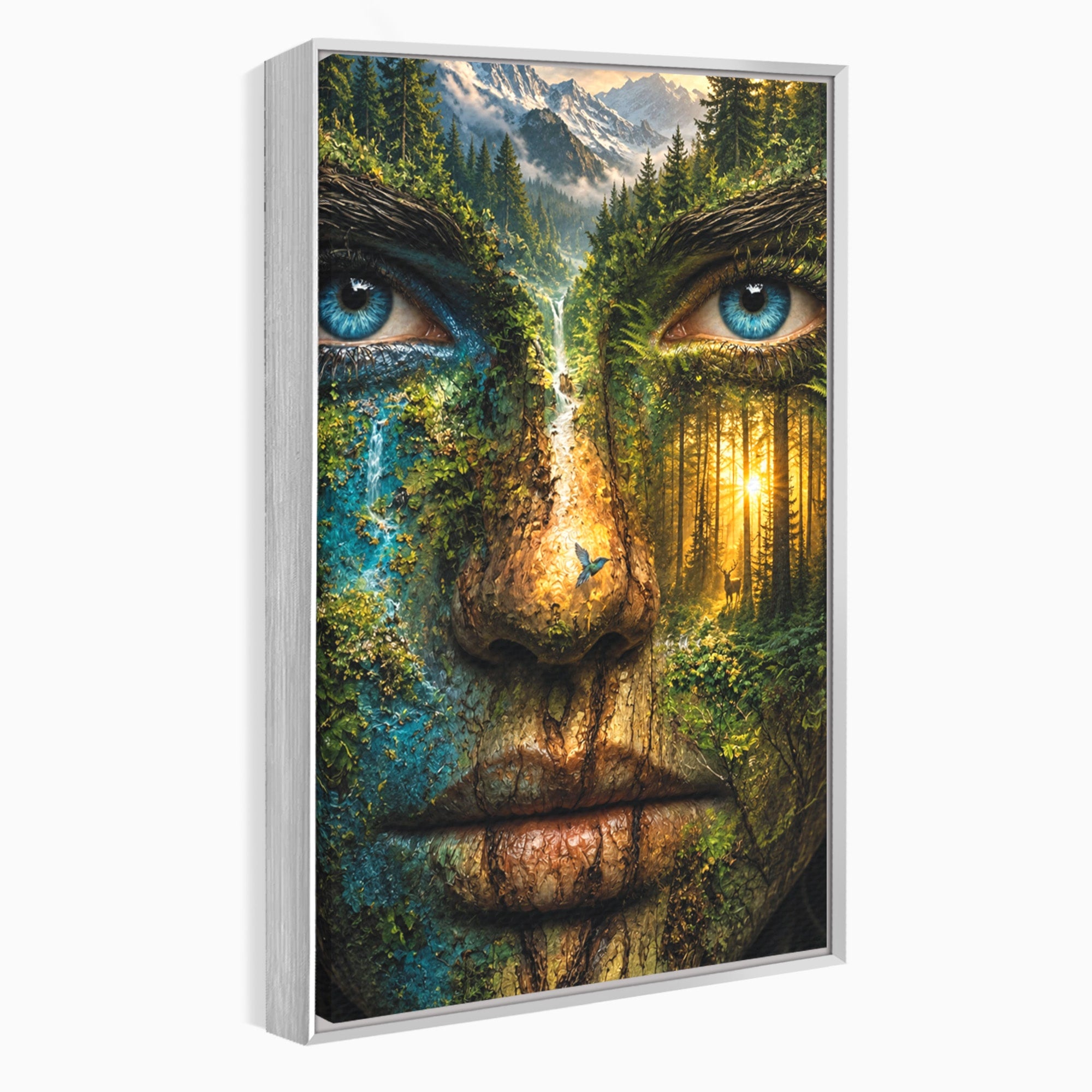 Tablou Canvas Premium LuxCanva® U1089, Chipul Naturii, Portret, Pictura, Peisaj,  Natura, Living, Culori Vibrante