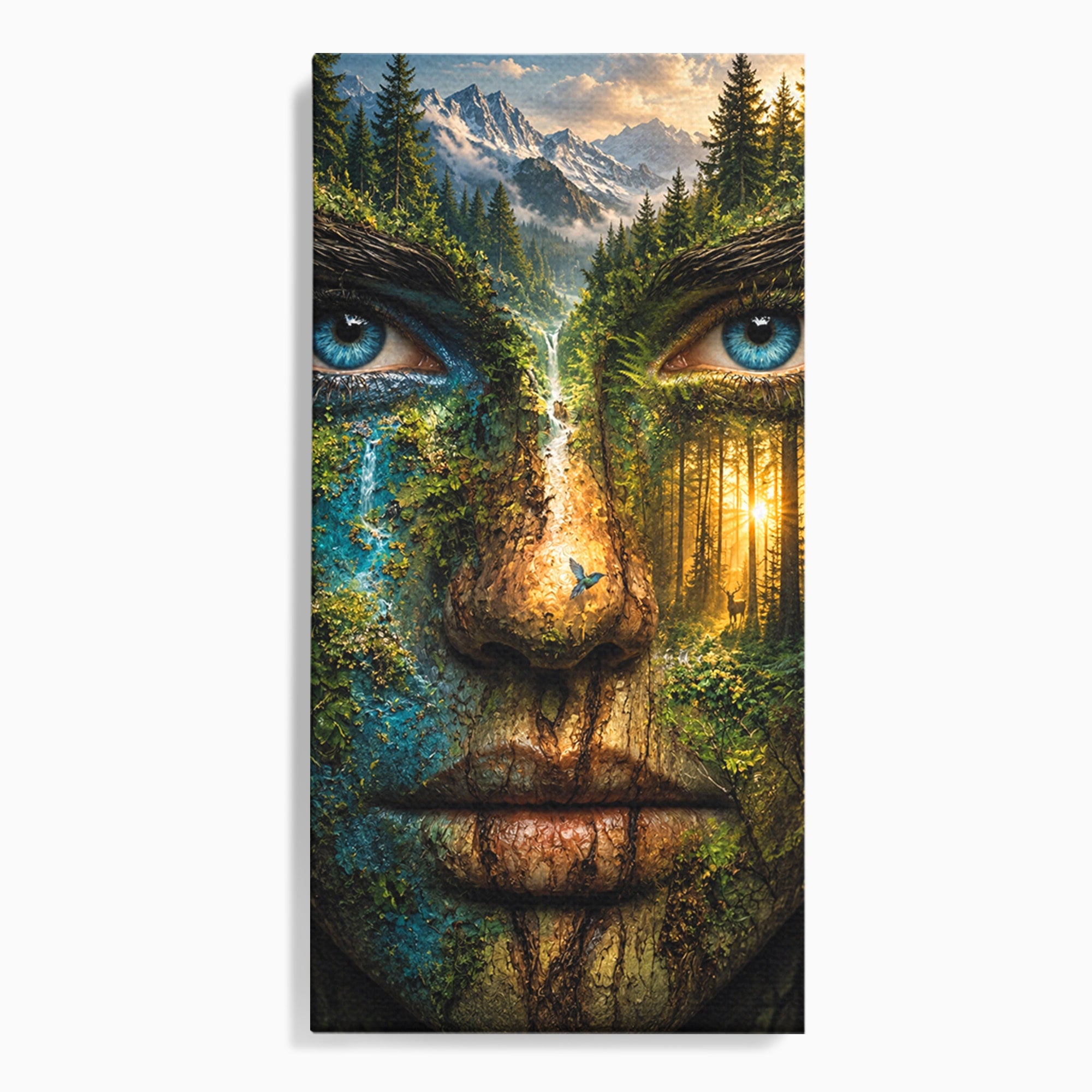 Tablou Canvas Premium LuxCanva® U1089, Chipul Naturii, Portret, Pictura, Peisaj,  Natura, Living, Culori Vibrante