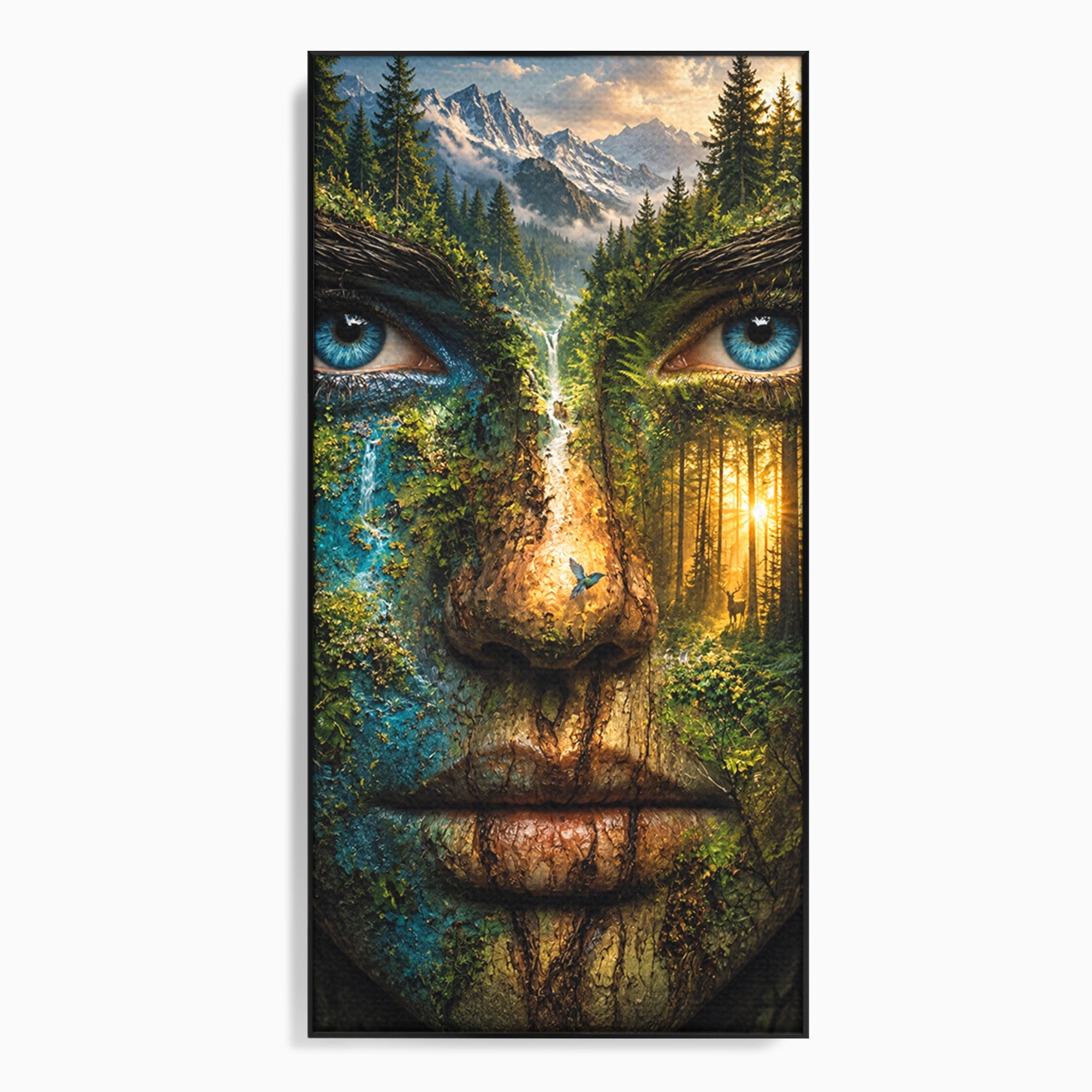 Tablou Canvas Premium LuxCanva® U1089, Chipul Naturii, Portret, Pictura, Peisaj,  Natura, Living, Culori Vibrante