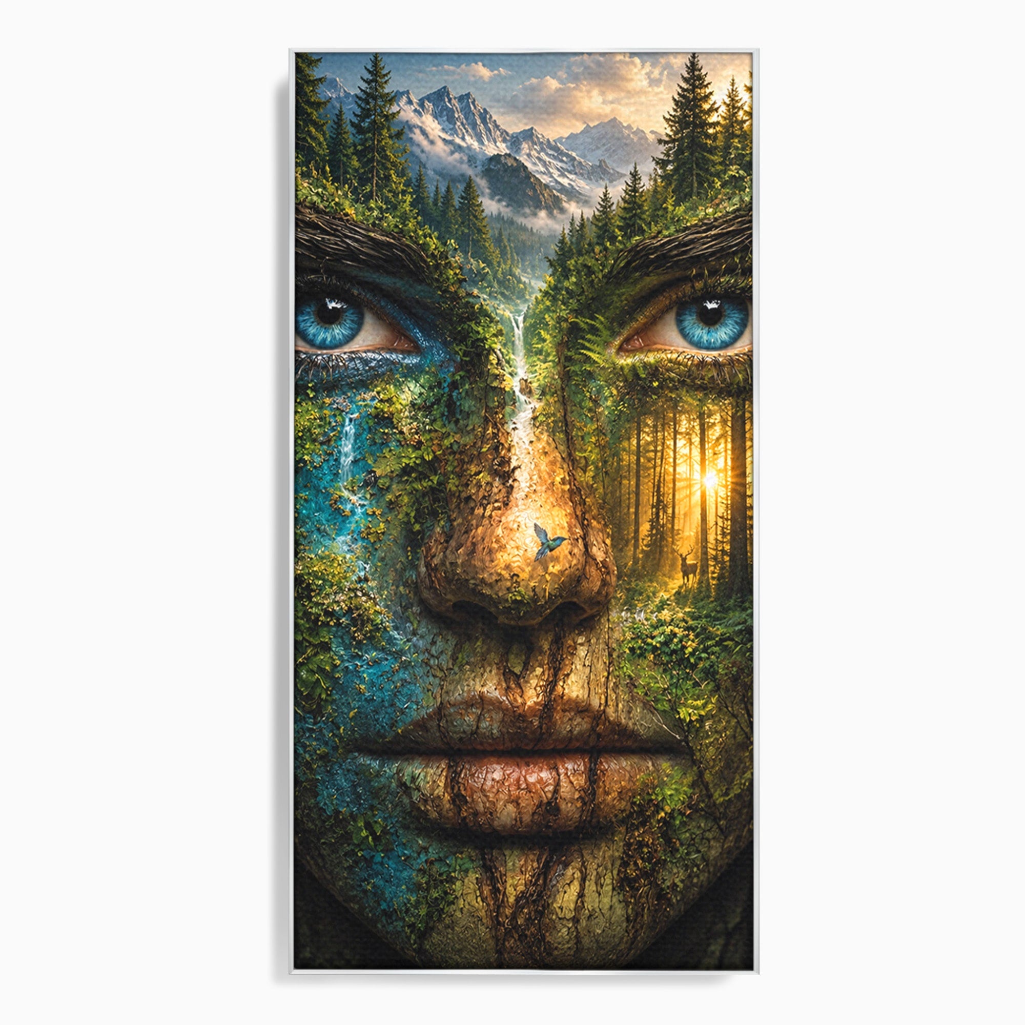 Tablou Canvas Premium LuxCanva® U1089, Chipul Naturii, Portret, Pictura, Peisaj,  Natura, Living, Culori Vibrante