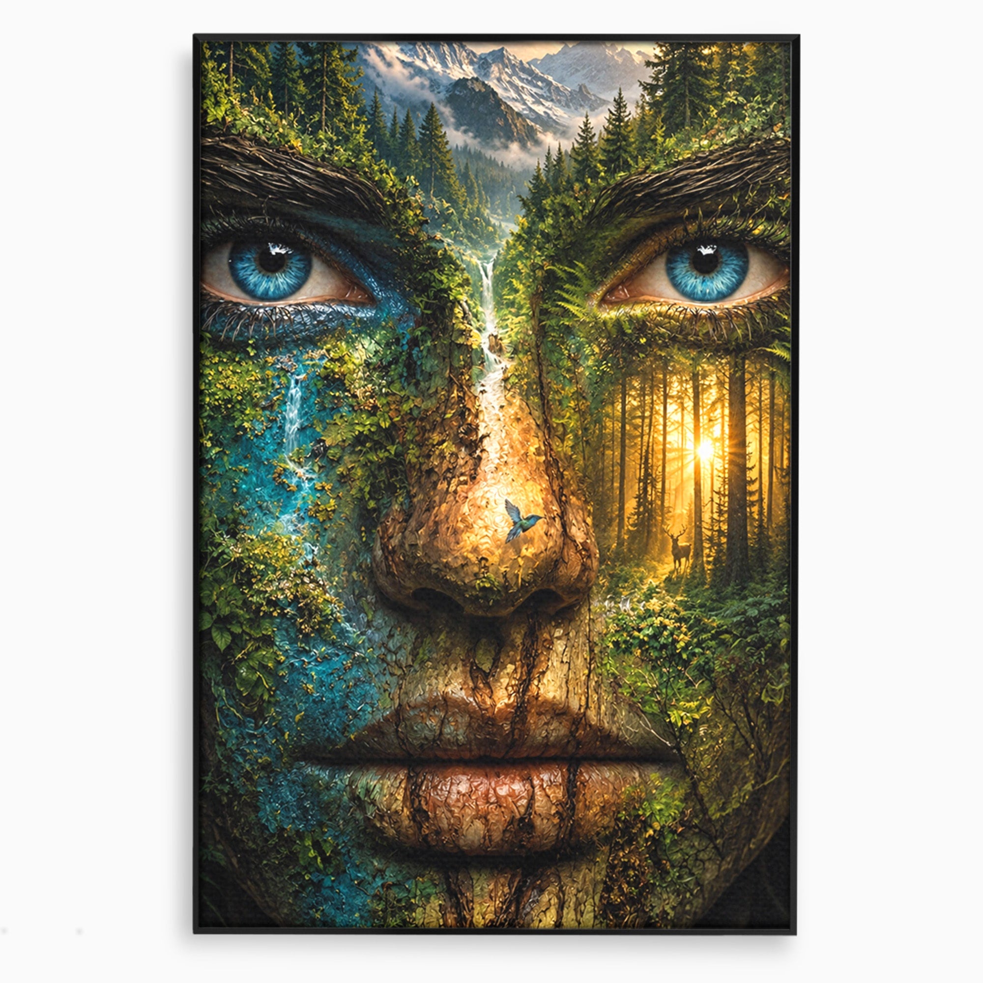 Tablou Canvas Premium LuxCanva® U1089, Chipul Naturii, Portret, Pictura, Peisaj,  Natura, Living, Culori Vibrante