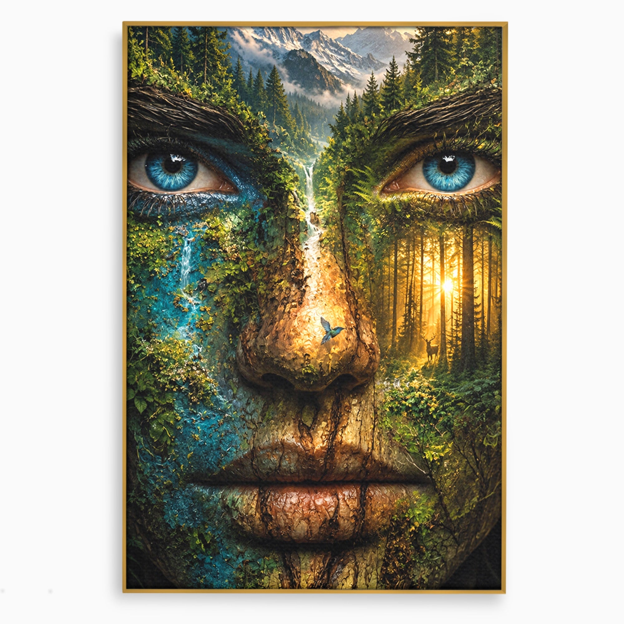 Tablou Canvas Premium LuxCanva® U1089, Chipul Naturii, Portret, Pictura, Peisaj,  Natura, Living, Culori Vibrante