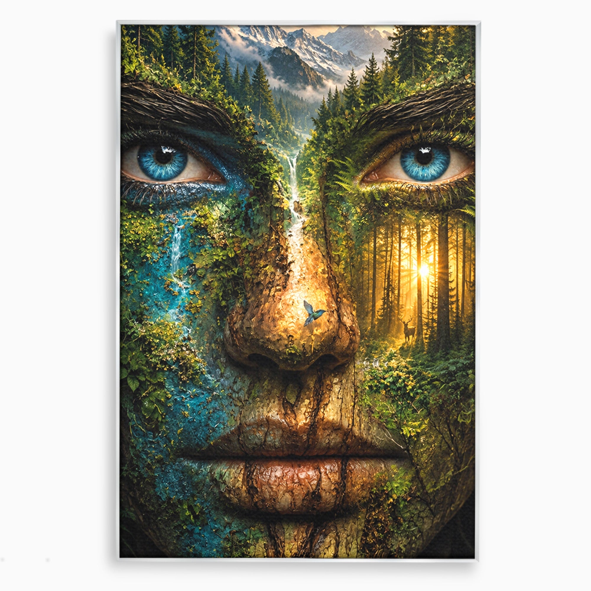Tablou Canvas Premium LuxCanva® U1089, Chipul Naturii, Portret, Pictura, Peisaj,  Natura, Living, Culori Vibrante