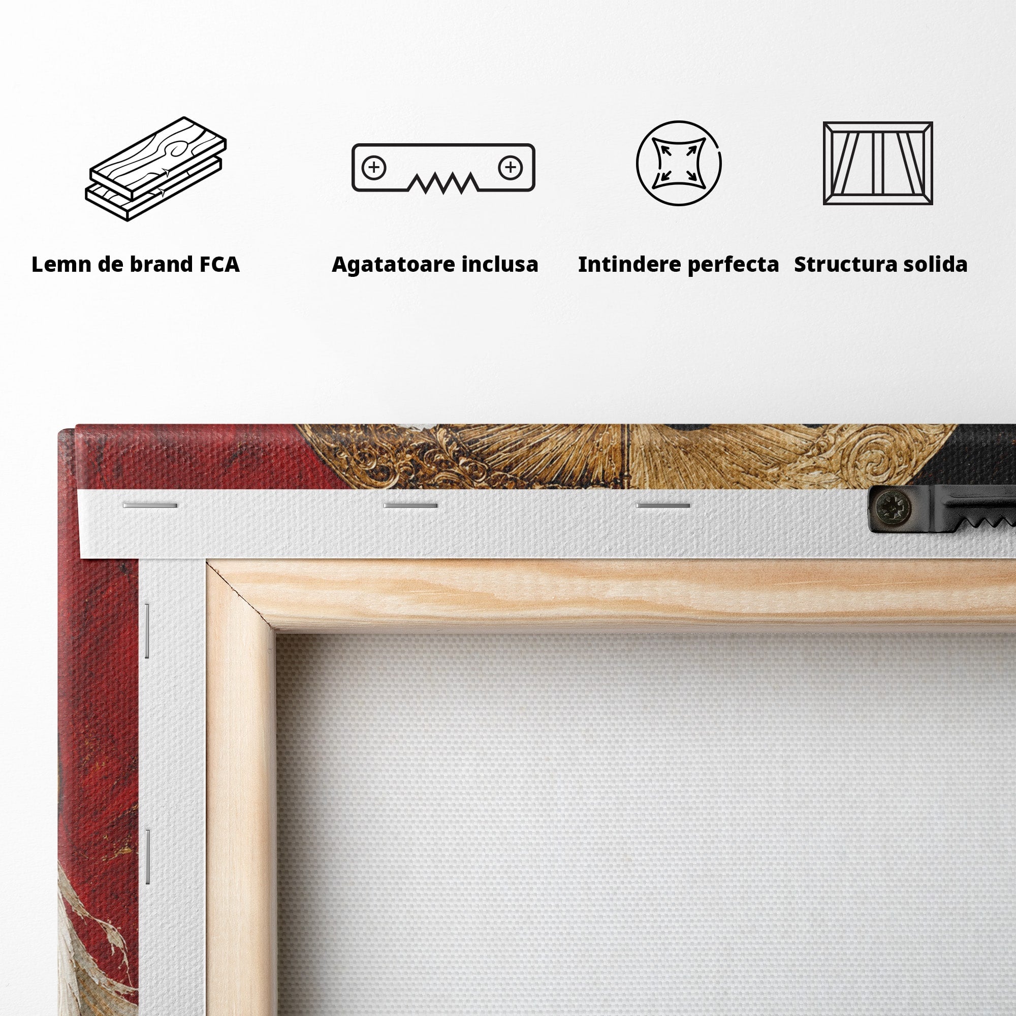 Tablou Canvas Premium LuxCanva® U1090, Ingerul si Demonul, Dualitate, Simbolism, Demon, Inger, Dormitor, Culori Vibrante