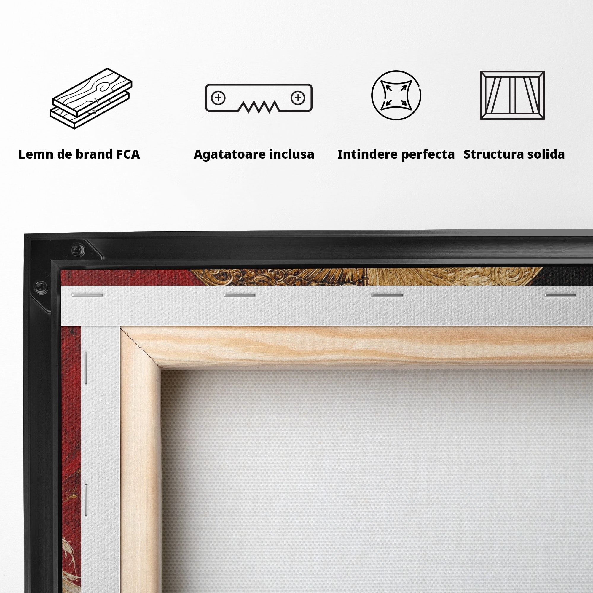 Tablou Canvas Premium LuxCanva® U1090, Ingerul si Demonul, Dualitate, Simbolism, Demon, Inger, Dormitor, Culori Vibrante