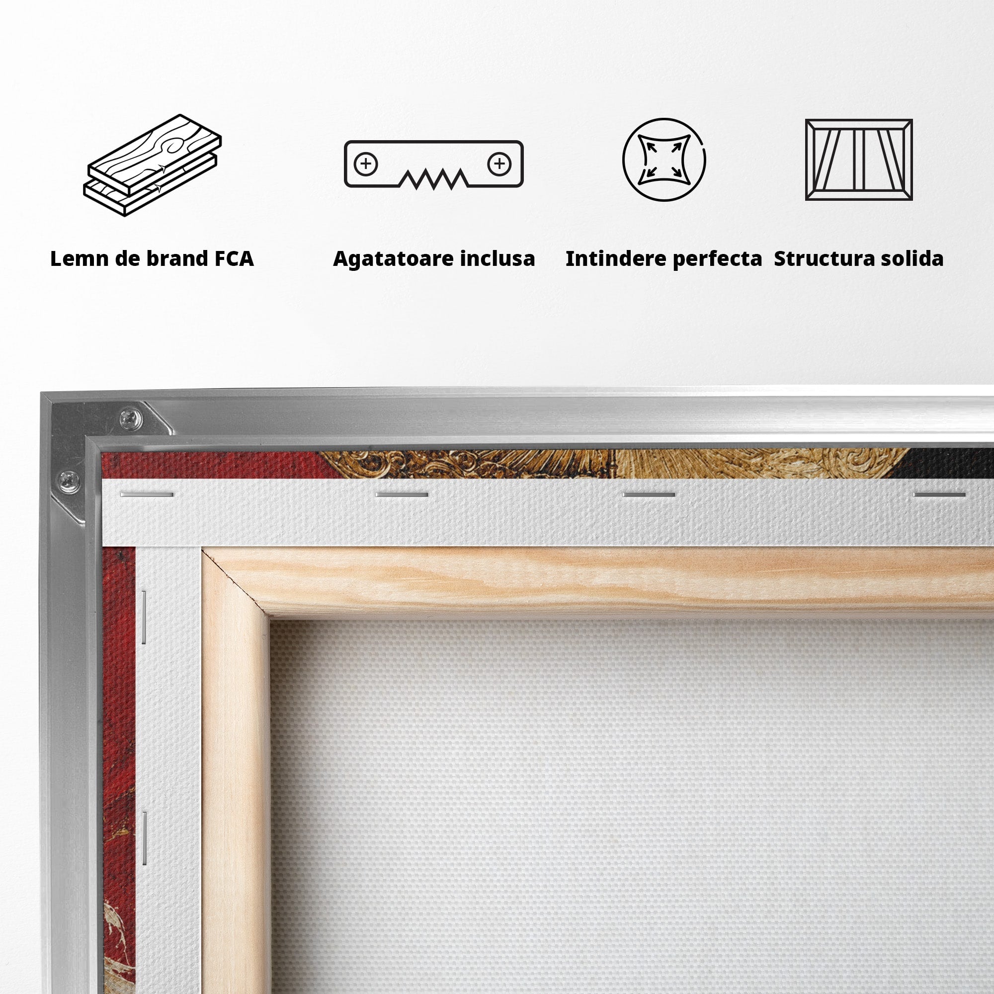 Tablou Canvas Premium LuxCanva® U1090, Ingerul si Demonul, Dualitate, Simbolism, Demon, Inger, Dormitor, Culori Vibrante