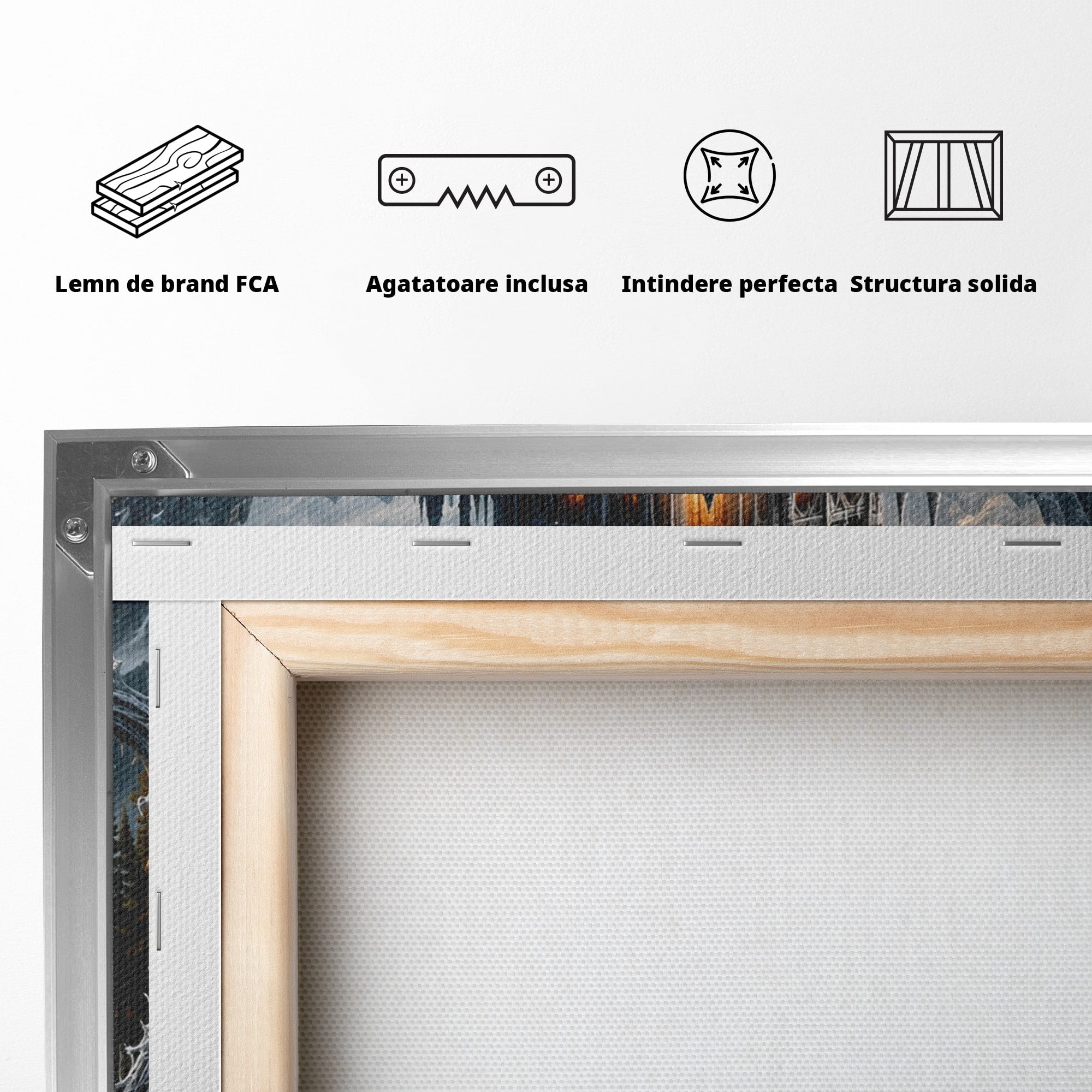 Tablou Canvas Premium LuxCanva® U1091, Castelul Din Ceasca, Fantezie, Peisaj, Mister, Castel, Dormitor, Culori Vibrante