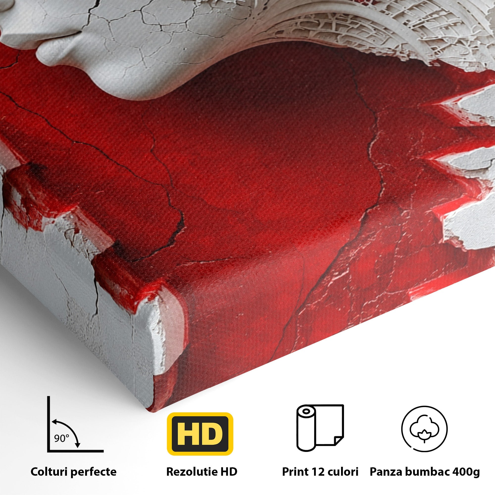 Tablou Canvas Premium LuxCanva® U1092, Chipul Delicat,  Floral, Arta, Detaliu, Chip, Living, Culori Vibrante