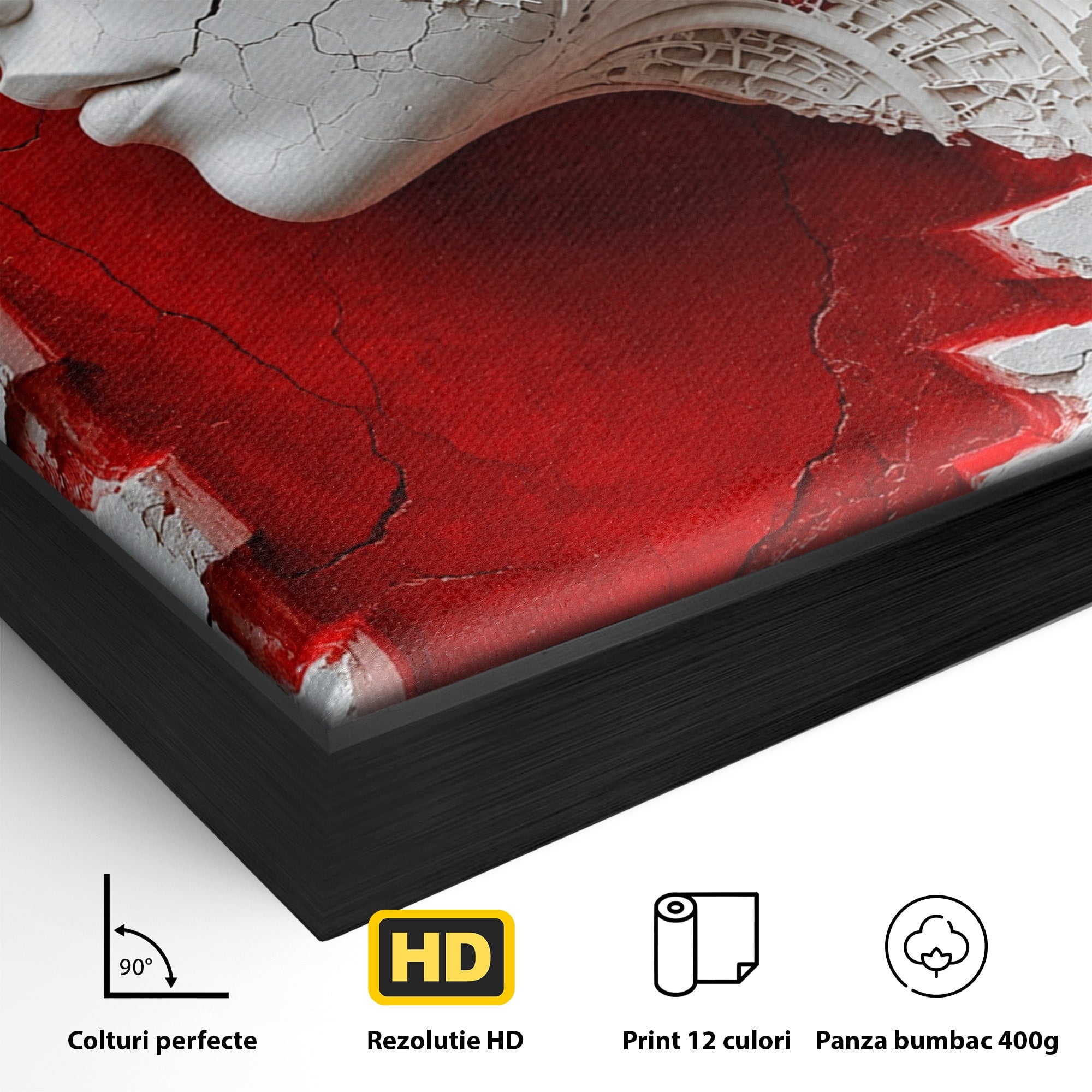 Tablou Canvas Premium LuxCanva® U1092, Chipul Delicat,  Floral, Arta, Detaliu, Chip, Living, Culori Vibrante