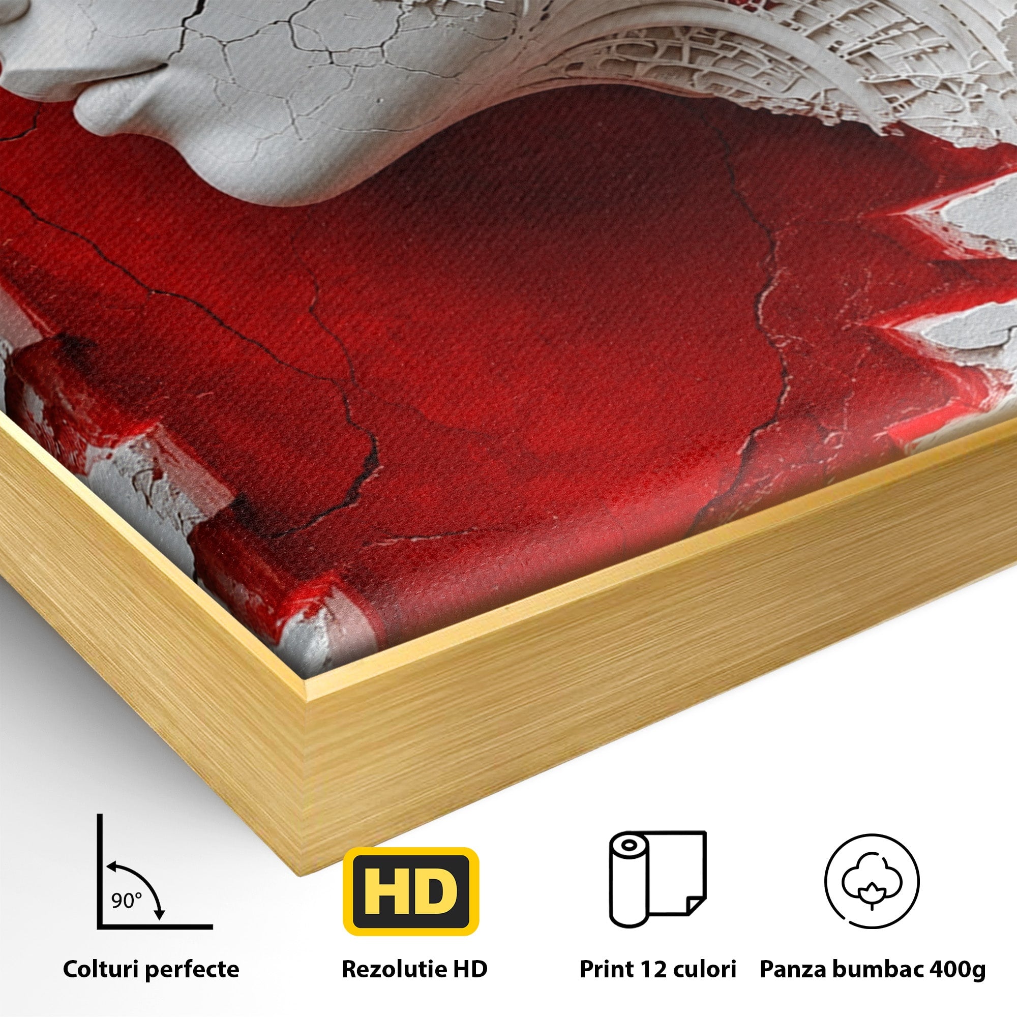 Tablou Canvas Premium LuxCanva® U1092, Chipul Delicat,  Floral, Arta, Detaliu, Chip, Living, Culori Vibrante