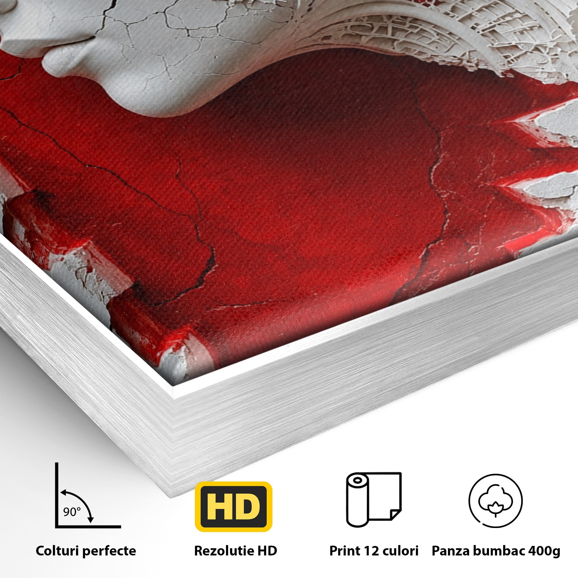 Tablou Canvas Premium LuxCanva® U1092, Chipul Delicat,  Floral, Arta, Detaliu, Chip, Living, Culori Vibrante