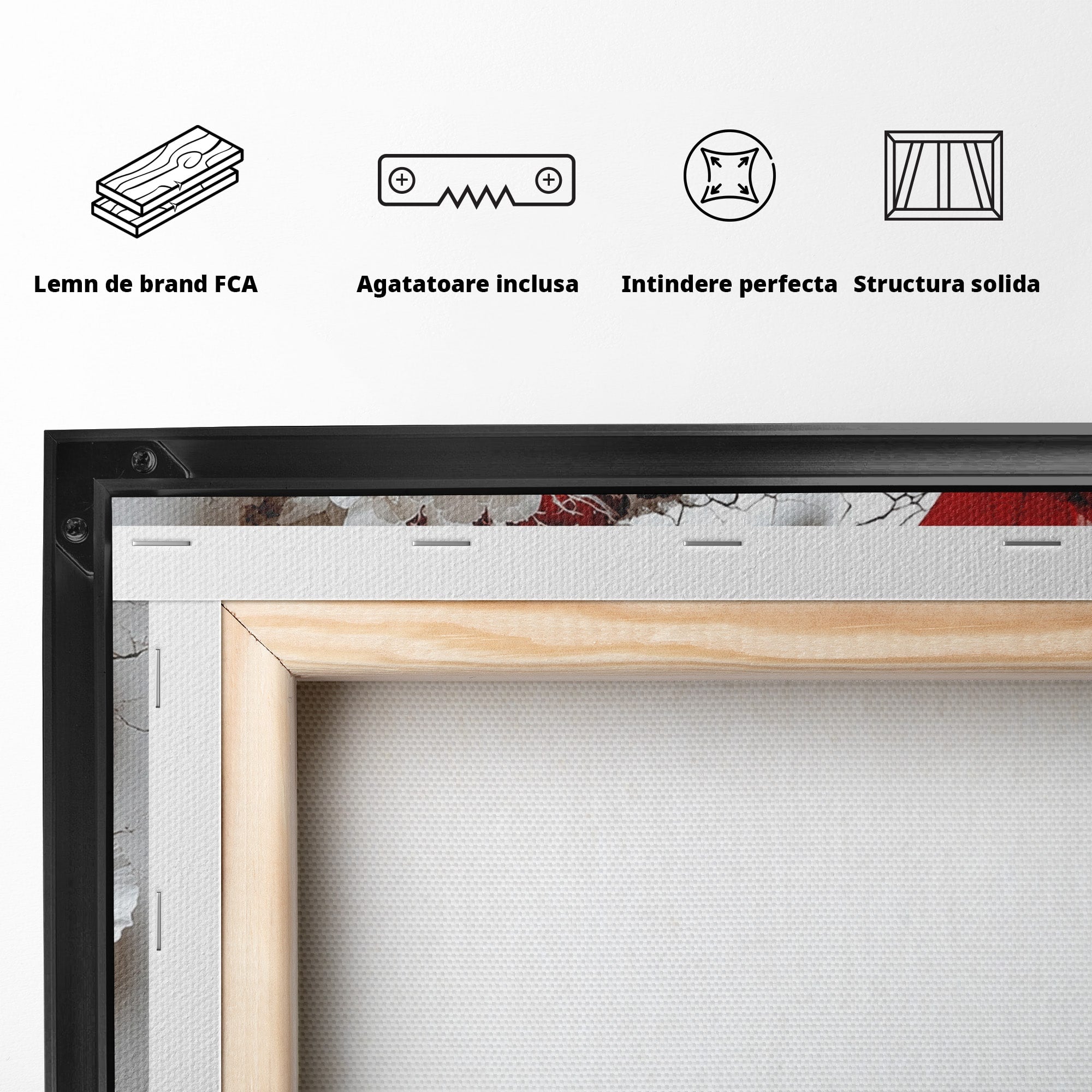 Tablou Canvas Premium LuxCanva® U1092, Chipul Delicat,  Floral, Arta, Detaliu, Chip, Living, Culori Vibrante