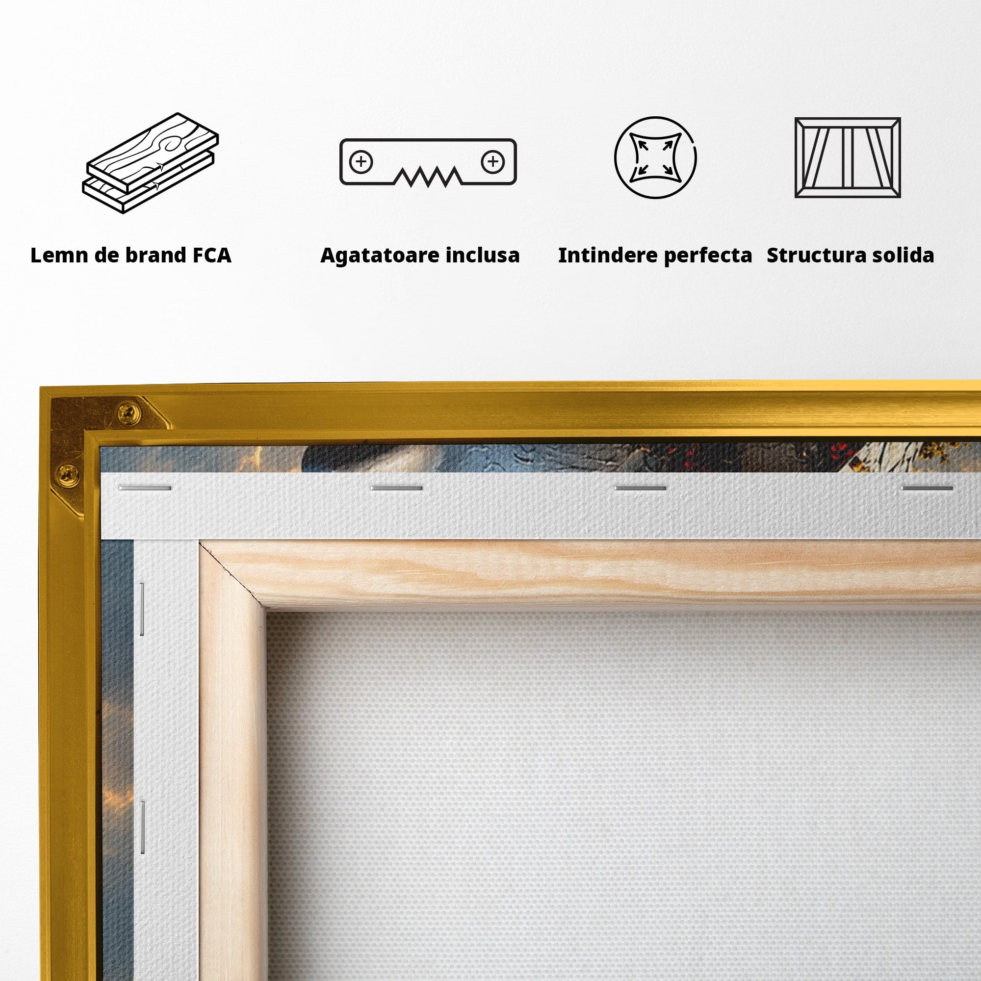 Tablou Canvas Premium LuxCanva® U1093, Chipul Naturii Metamorfozate, Craniu, Fluturi, Fantezie, Chip, Living, Culori Vibrante