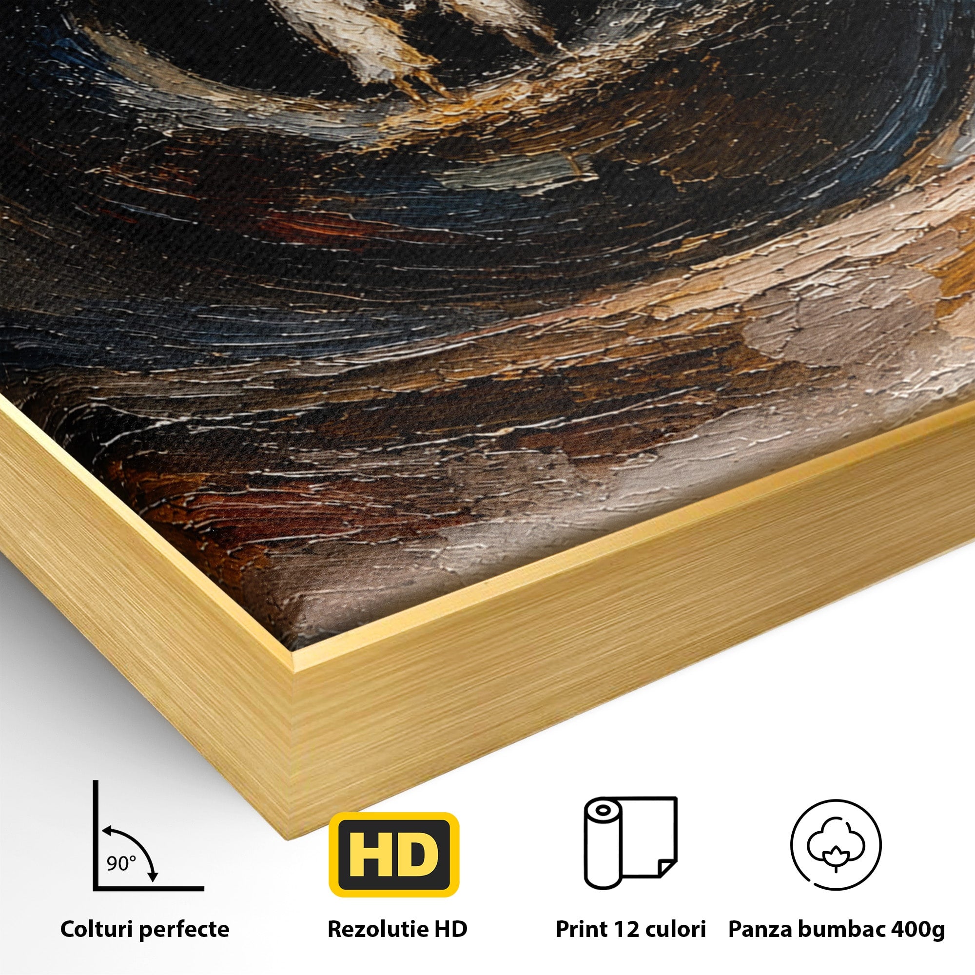 Tablou Canvas Premium LuxCanva® U1095, Privire Intensa, Ochi, Introspectie, Portret, Mister, Dormitor, Culori Vibrante