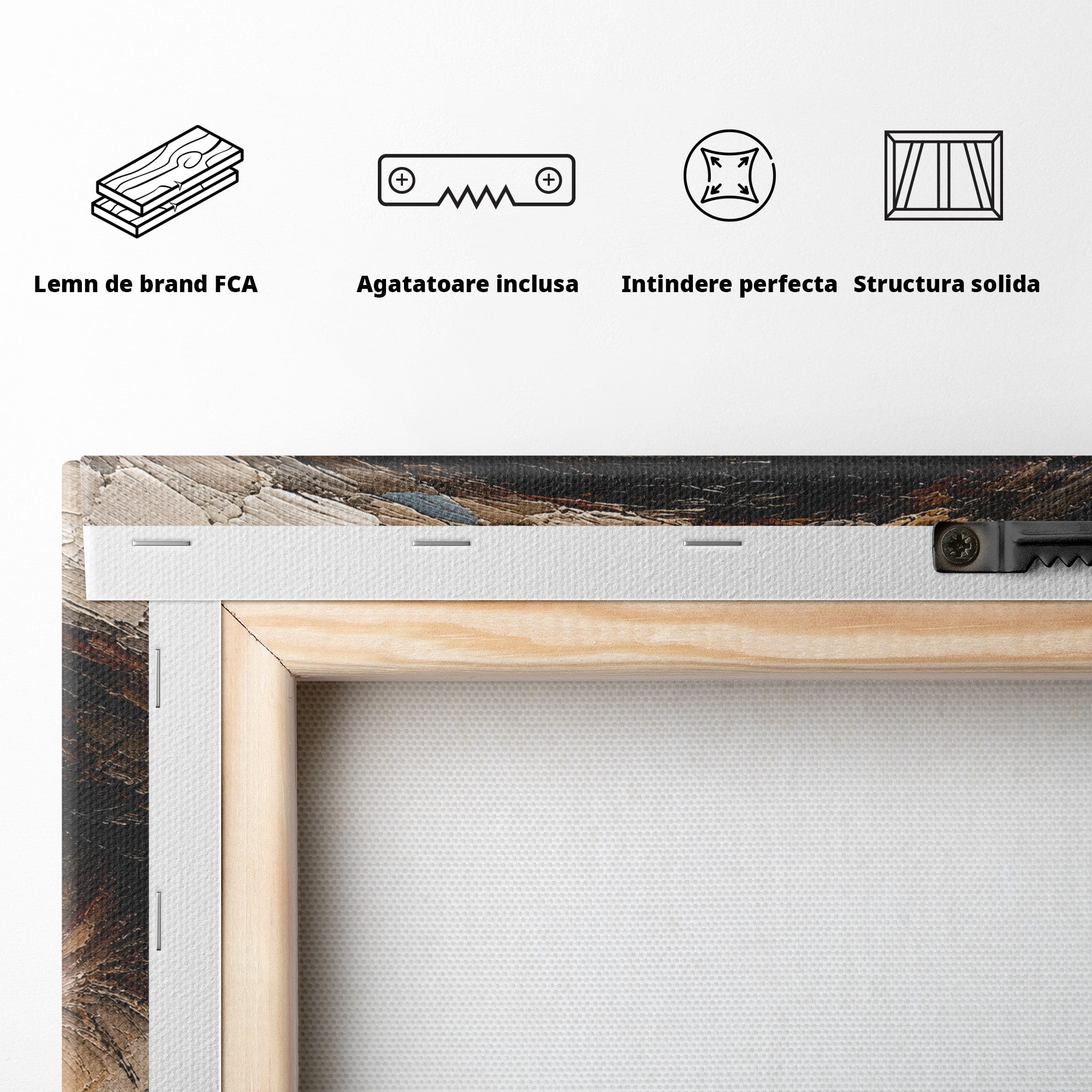 Tablou Canvas Premium LuxCanva® U1095, Privire Intensa, Ochi, Introspectie, Portret, Mister, Dormitor, Culori Vibrante