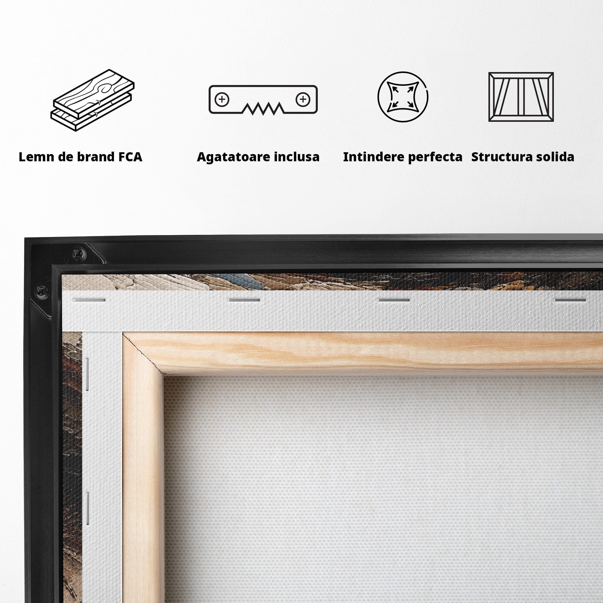 Tablou Canvas Premium LuxCanva® U1095, Privire Intensa, Ochi, Introspectie, Portret, Mister, Dormitor, Culori Vibrante