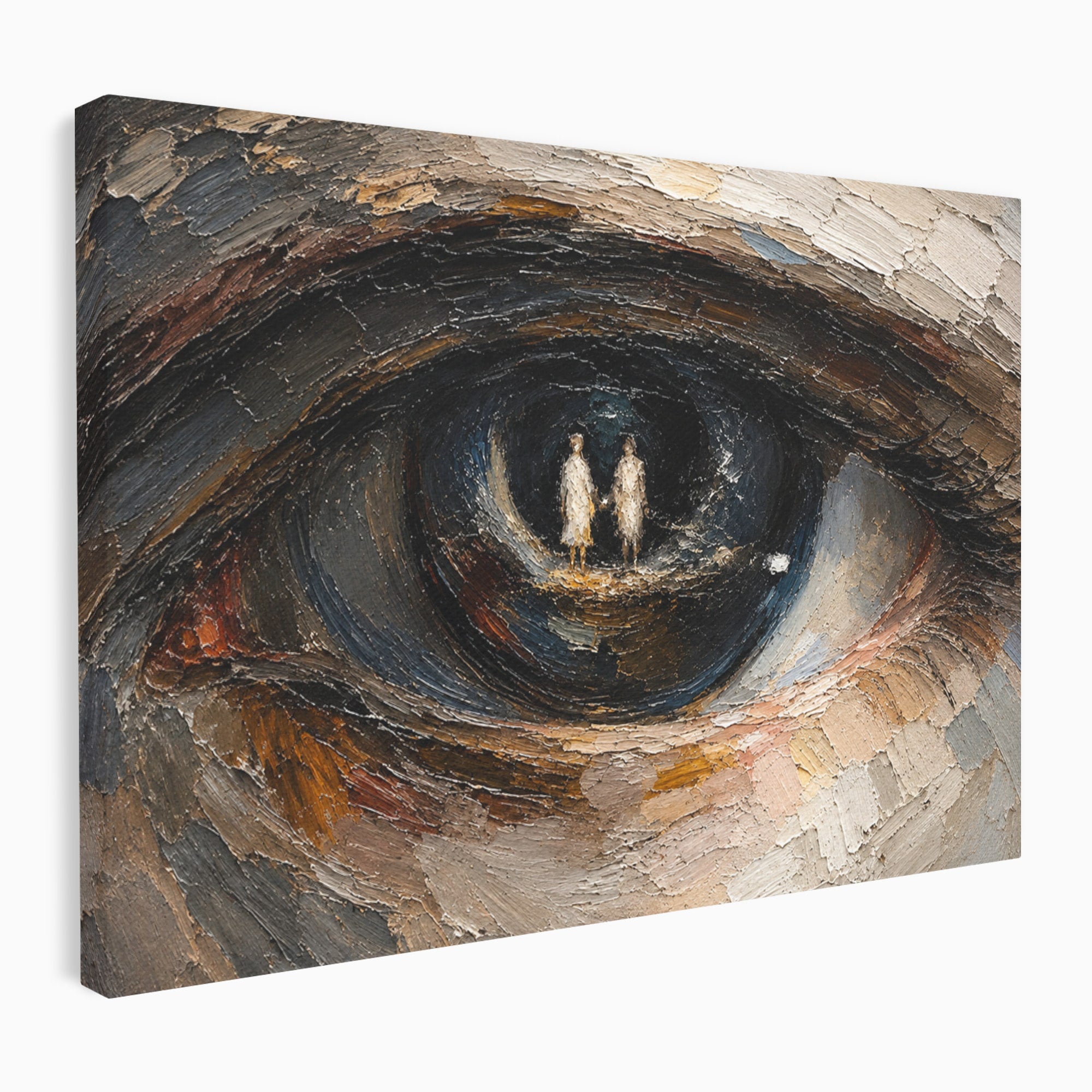 Tablou Canvas Premium LuxCanva® U1095, Privire Intensa, Ochi, Introspectie, Portret, Mister, Dormitor, Culori Vibrante