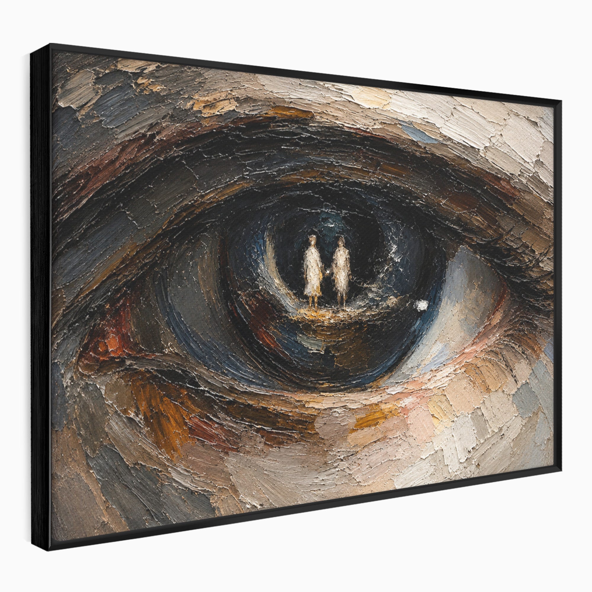Tablou Canvas Premium LuxCanva® U1095, Privire Intensa, Ochi, Introspectie, Portret, Mister, Dormitor, Culori Vibrante