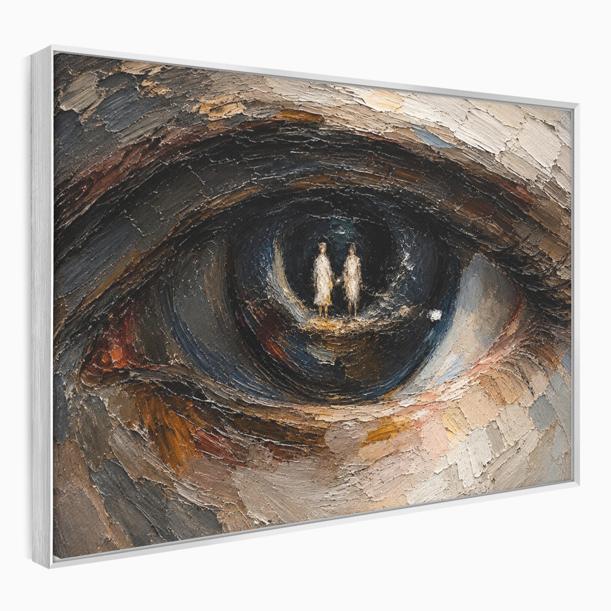Tablou Canvas Premium LuxCanva® U1095, Privire Intensa, Ochi, Introspectie, Portret, Mister, Dormitor, Culori Vibrante