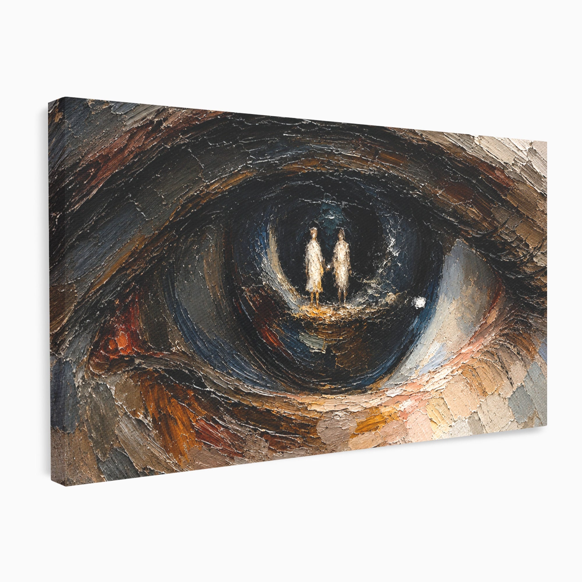 Tablou Canvas Premium LuxCanva® U1095, Privire Intensa, Ochi, Introspectie, Portret, Mister, Dormitor, Culori Vibrante