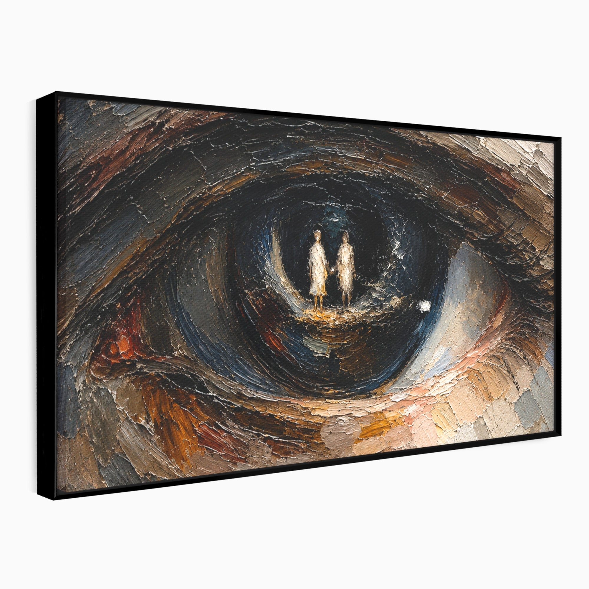 Tablou Canvas Premium LuxCanva® U1095, Privire Intensa, Ochi, Introspectie, Portret, Mister, Dormitor, Culori Vibrante