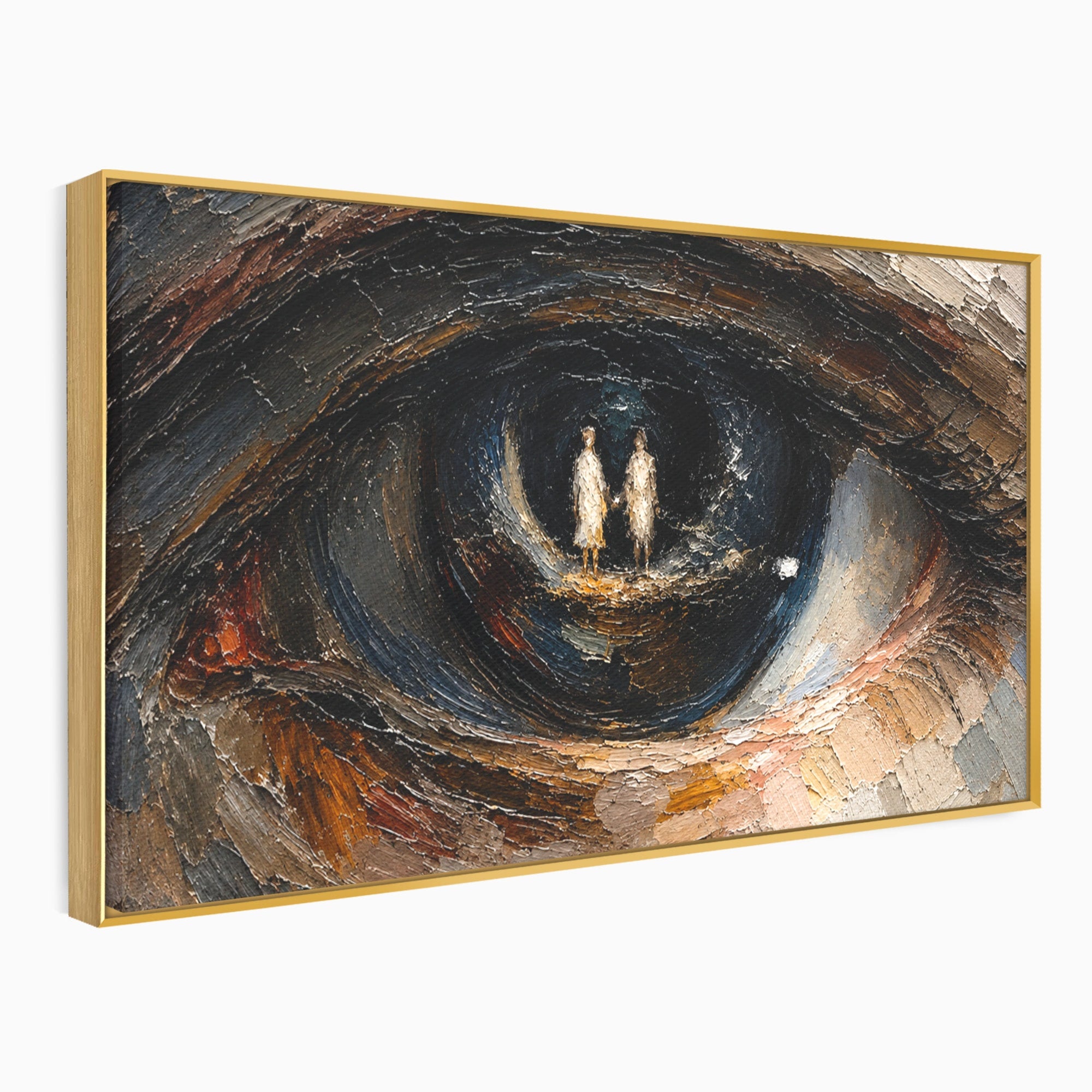Tablou Canvas Premium LuxCanva® U1095, Privire Intensa, Ochi, Introspectie, Portret, Mister, Dormitor, Culori Vibrante