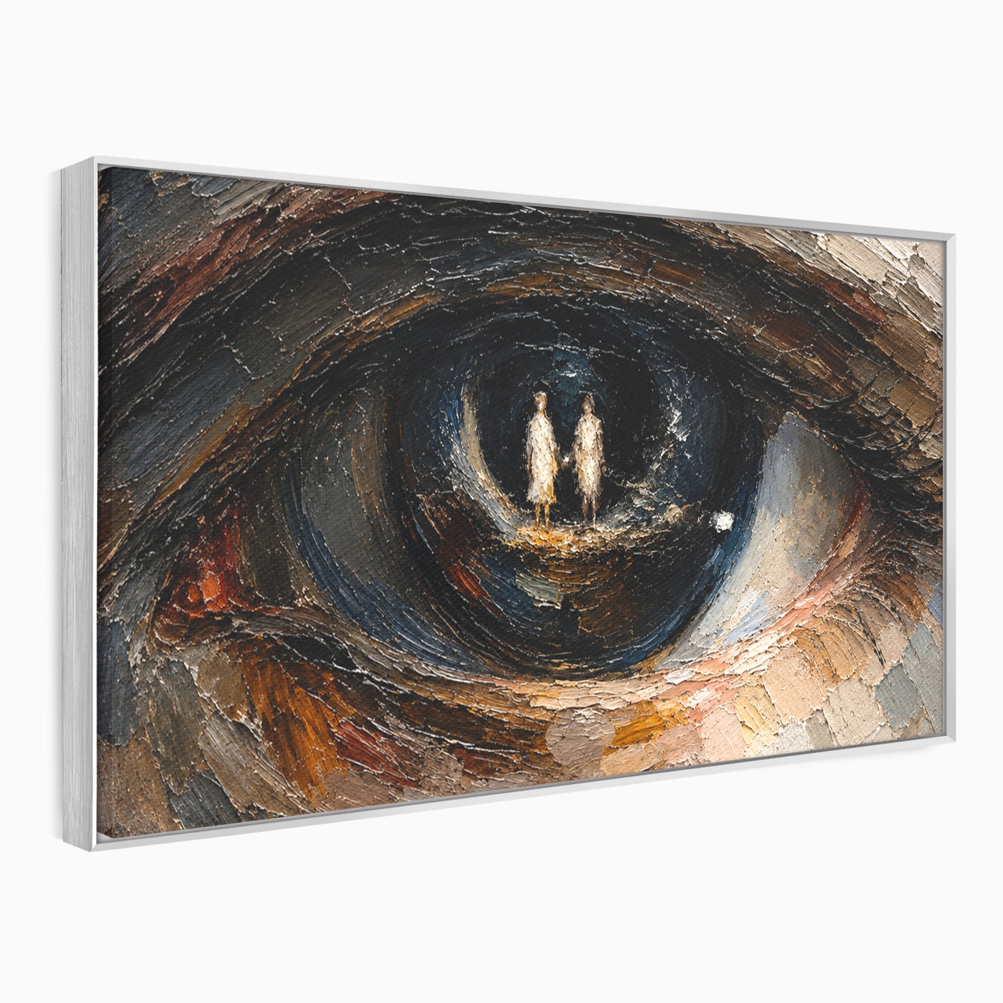 Tablou Canvas Premium LuxCanva® U1095, Privire Intensa, Ochi, Introspectie, Portret, Mister, Dormitor, Culori Vibrante