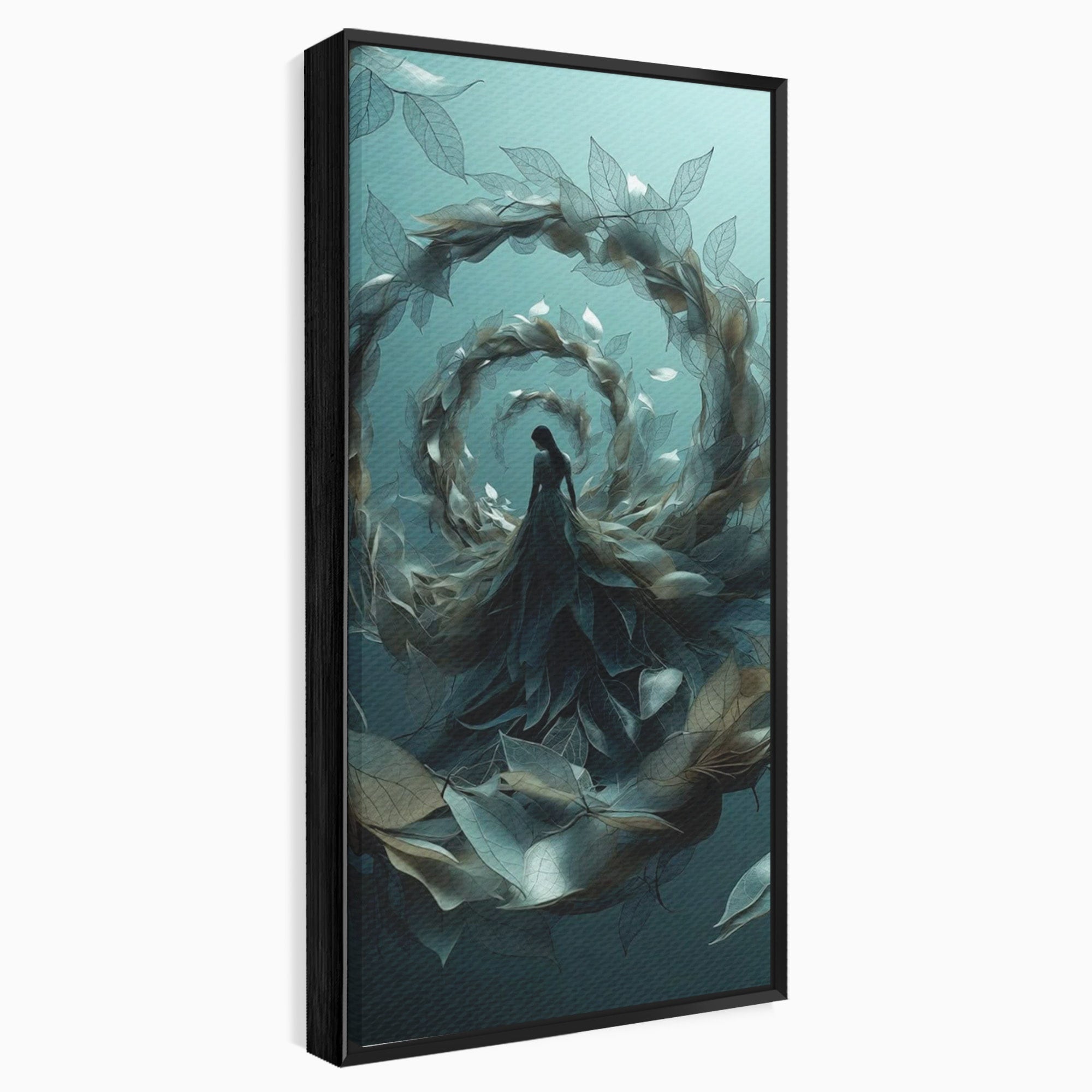 Tablou Canvas Premium LuxCanva® U1096, Femeie In Spirala Naturii,  Artistic, Femeie, Natură, Spirală, Dormitor, Culori Vibrante