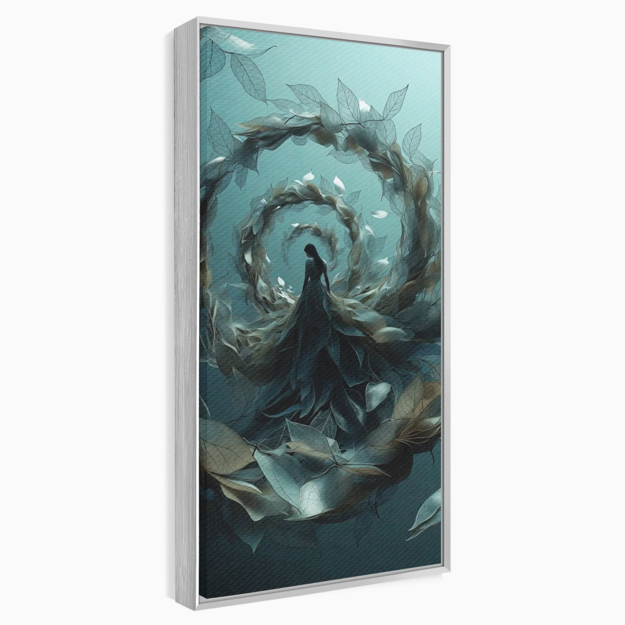 Tablou Canvas Premium LuxCanva® U1096, Femeie In Spirala Naturii,  Artistic, Femeie, Natură, Spirală, Dormitor, Culori Vibrante