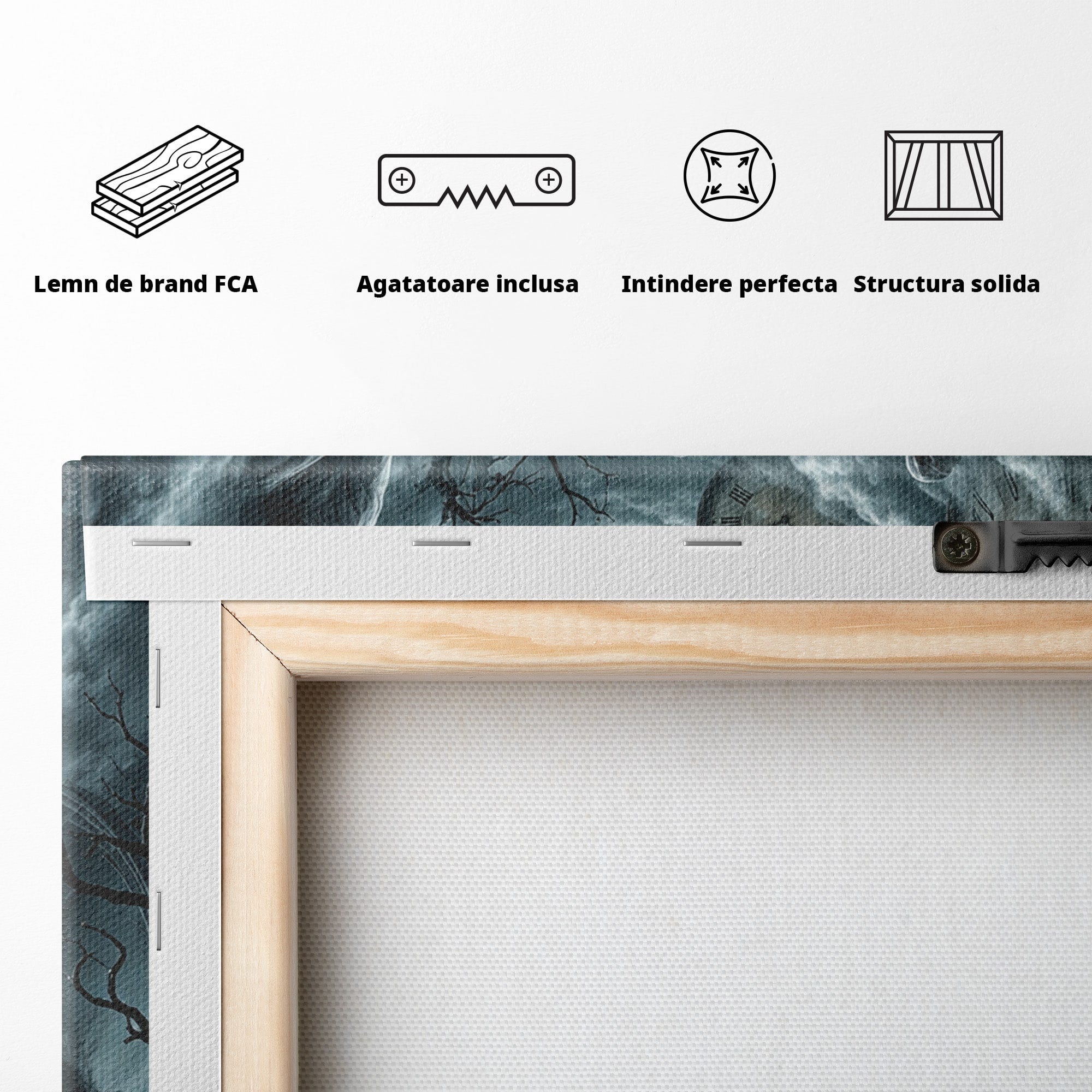 Tablou Canvas Premium LuxCanva® U1102, Pianista In Timp,  Fantezie, Mister, Pian, Living, Dormitor, Culori Vibrante