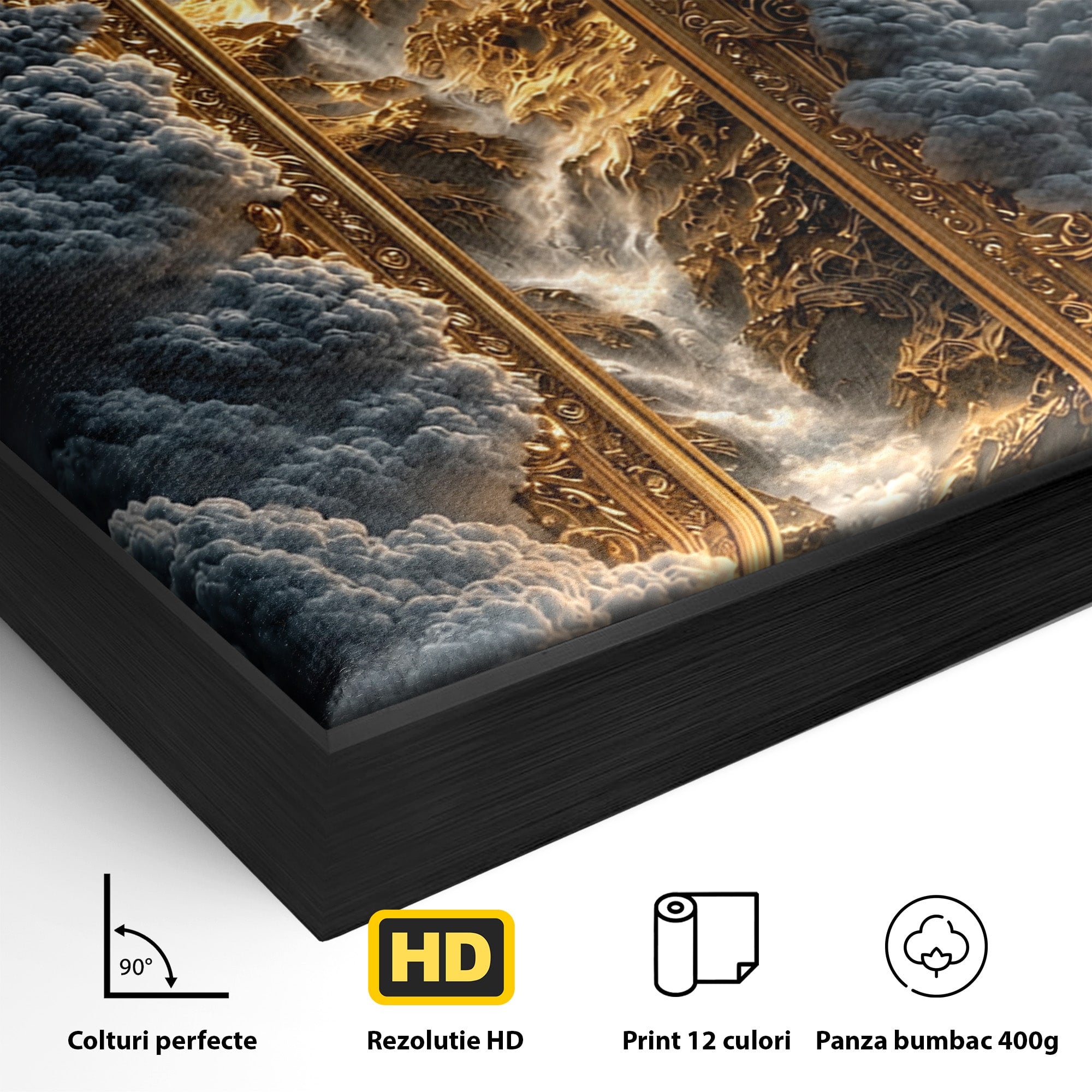 Tablou Canvas Premium LuxCanva® U1105, Cheia Cerului, Peisaj, Fantezie, Cer, Nor, Aventura, Living, Culori Vibrante