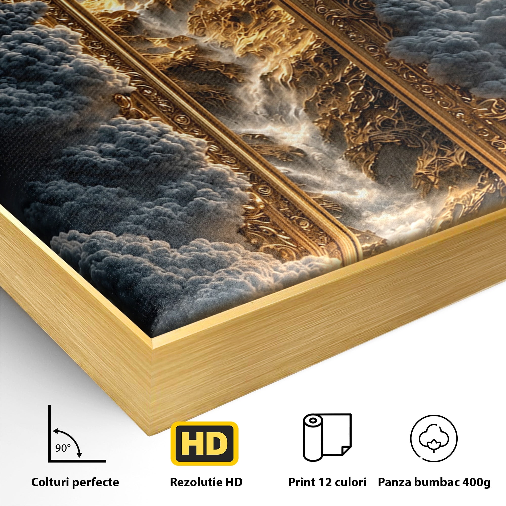 Tablou Canvas Premium LuxCanva® U1105, Cheia Cerului, Peisaj, Fantezie, Cer, Nor, Aventura, Living, Culori Vibrante