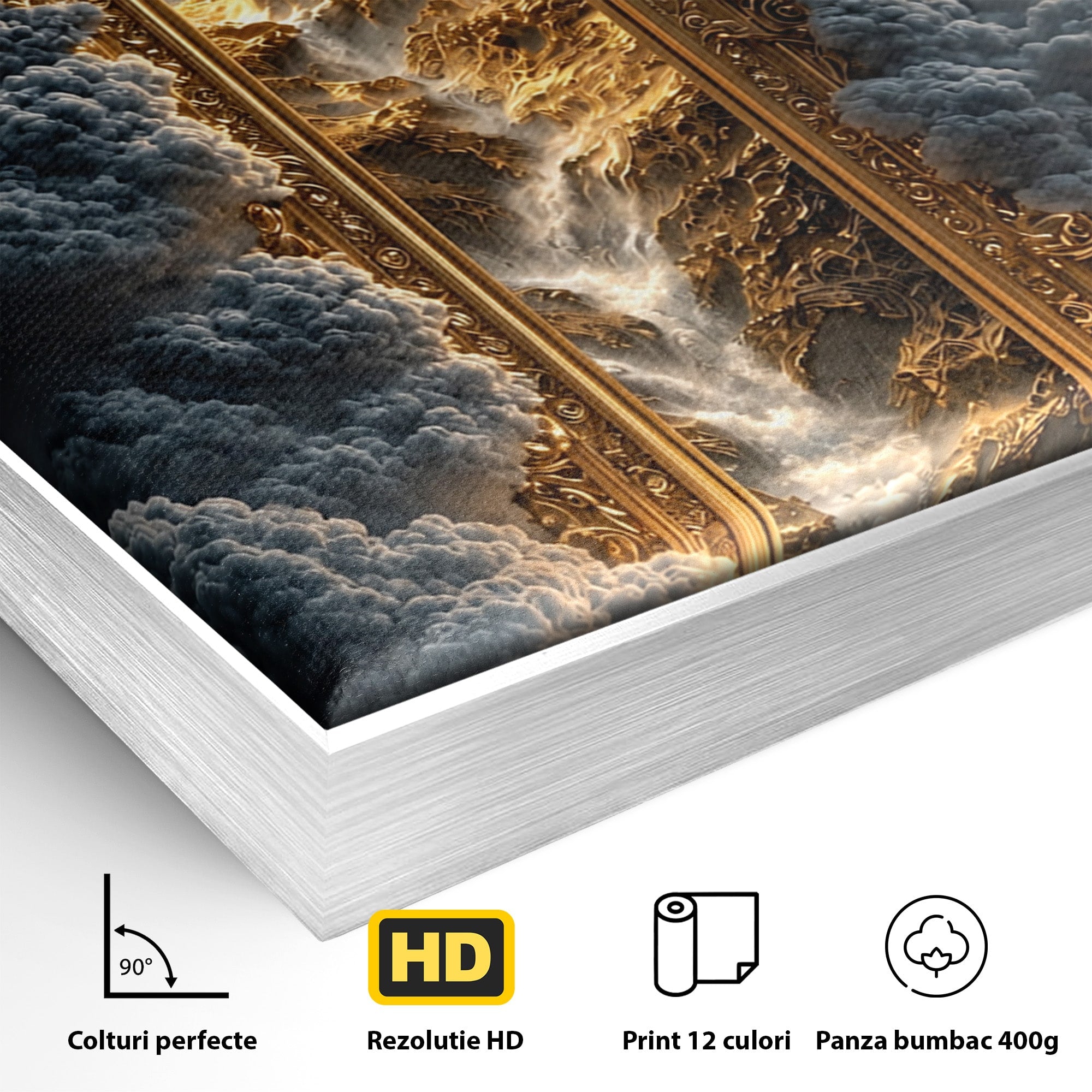 Tablou Canvas Premium LuxCanva® U1105, Cheia Cerului, Peisaj, Fantezie, Cer, Nor, Aventura, Living, Culori Vibrante