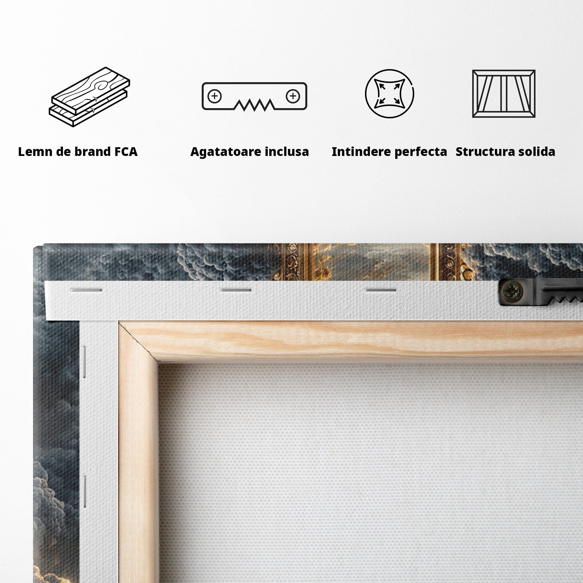 Tablou Canvas Premium LuxCanva® U1105, Cheia Cerului, Peisaj, Fantezie, Cer, Nor, Aventura, Living, Culori Vibrante