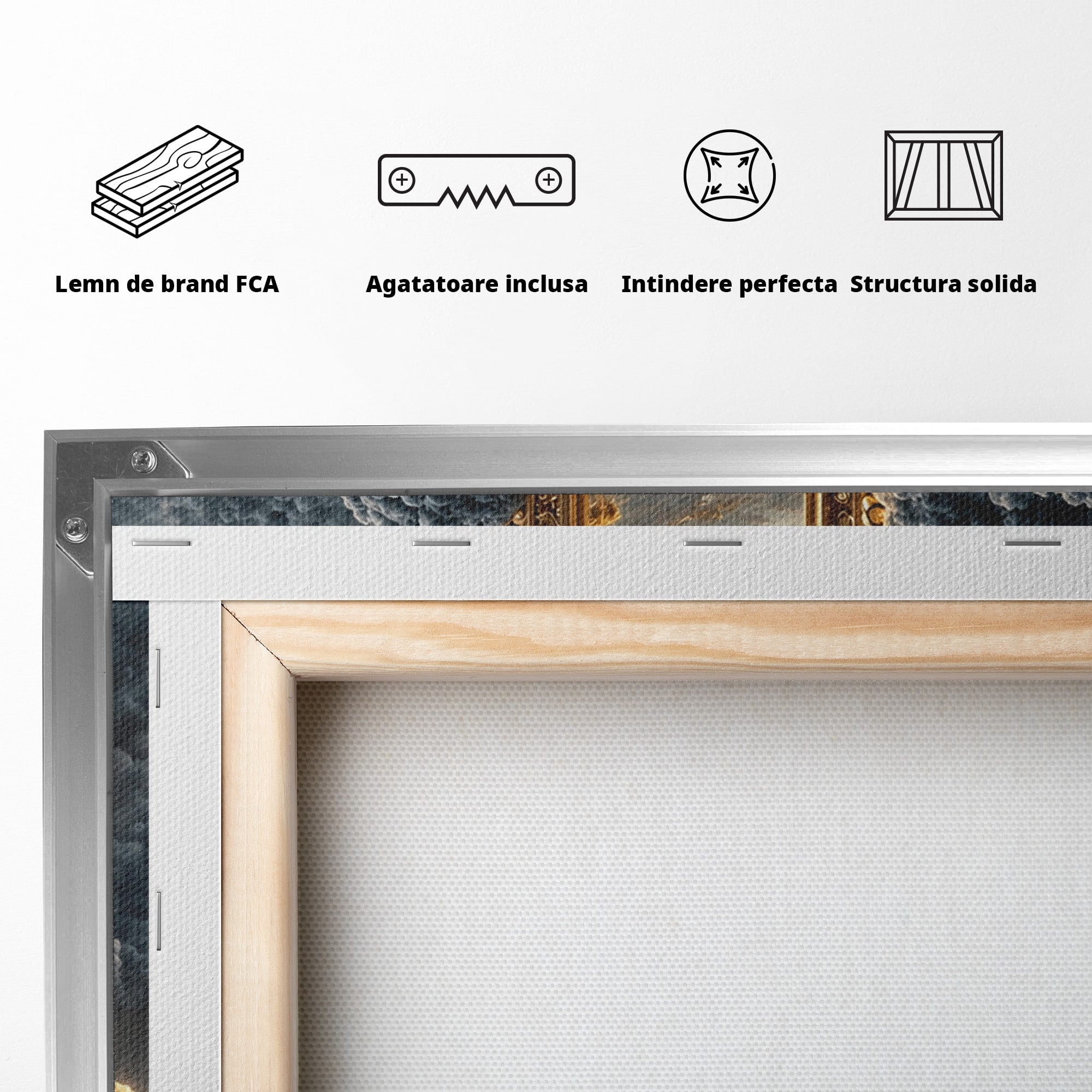Tablou Canvas Premium LuxCanva® U1105, Cheia Cerului, Peisaj, Fantezie, Cer, Nor, Aventura, Living, Culori Vibrante