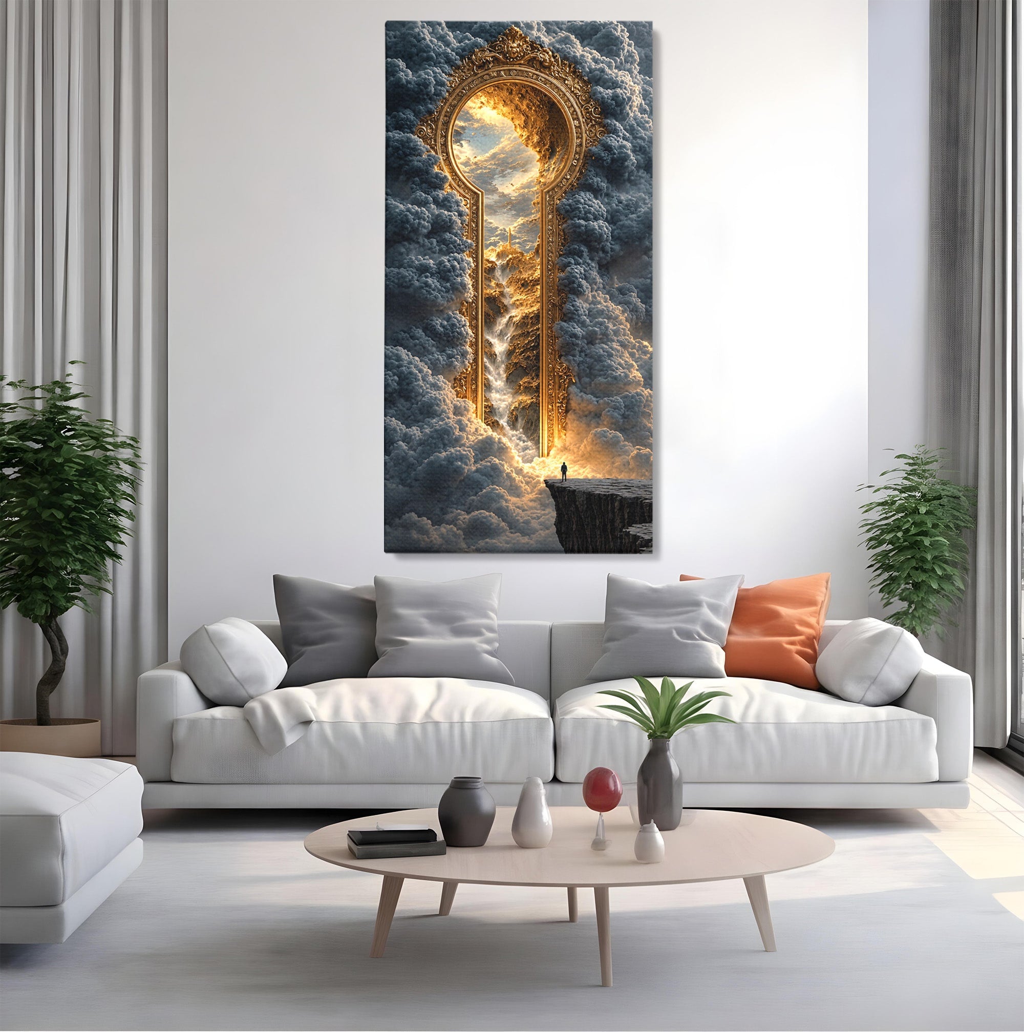 Tablou Canvas Premium LuxCanva® U1105, Cheia Cerului, Peisaj, Fantezie, Cer, Nor, Aventura, Living, Culori Vibrante