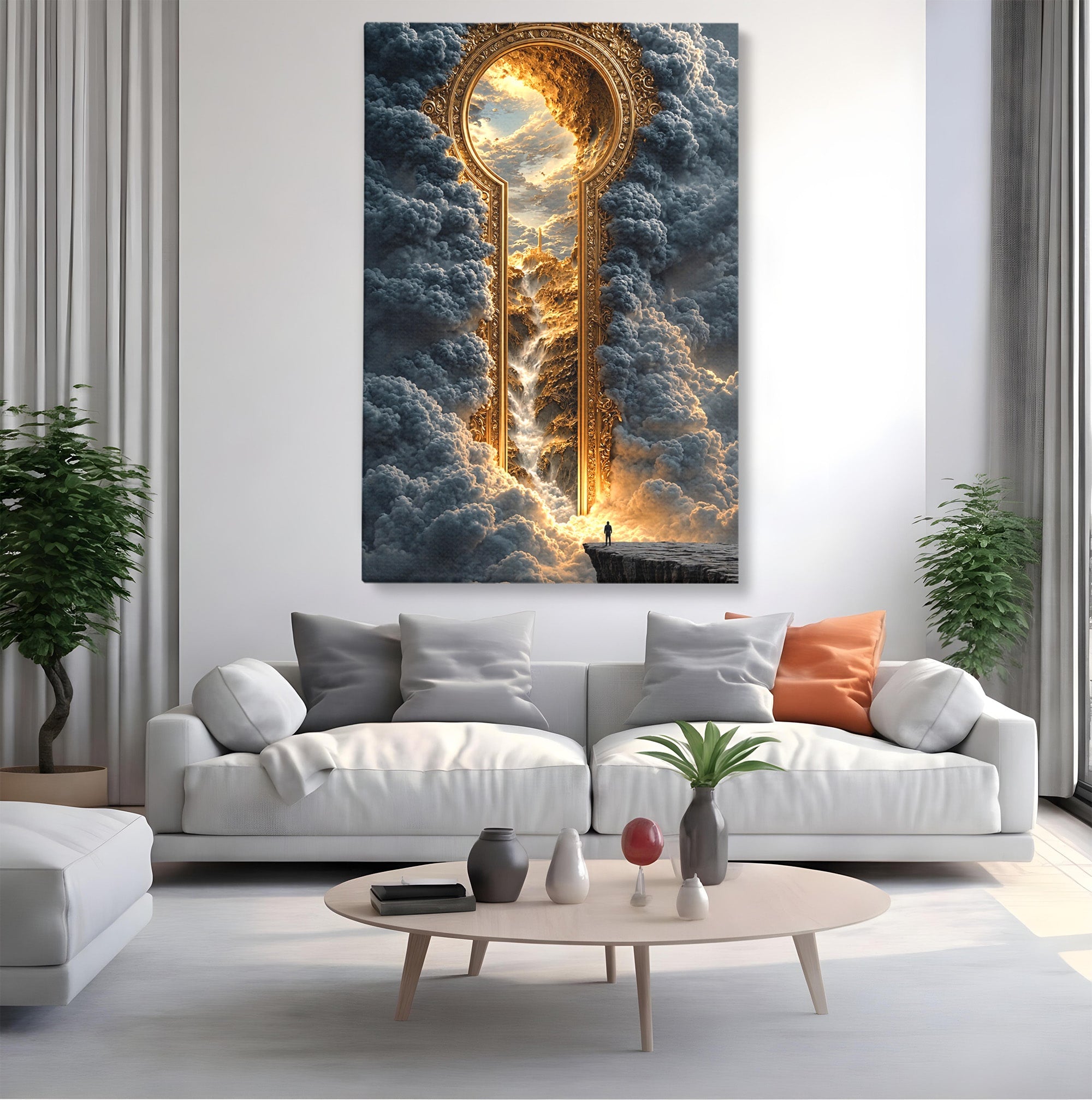 Tablou Canvas Premium LuxCanva® U1105, Cheia Cerului, Peisaj, Fantezie, Cer, Nor, Aventura, Living, Culori Vibrante