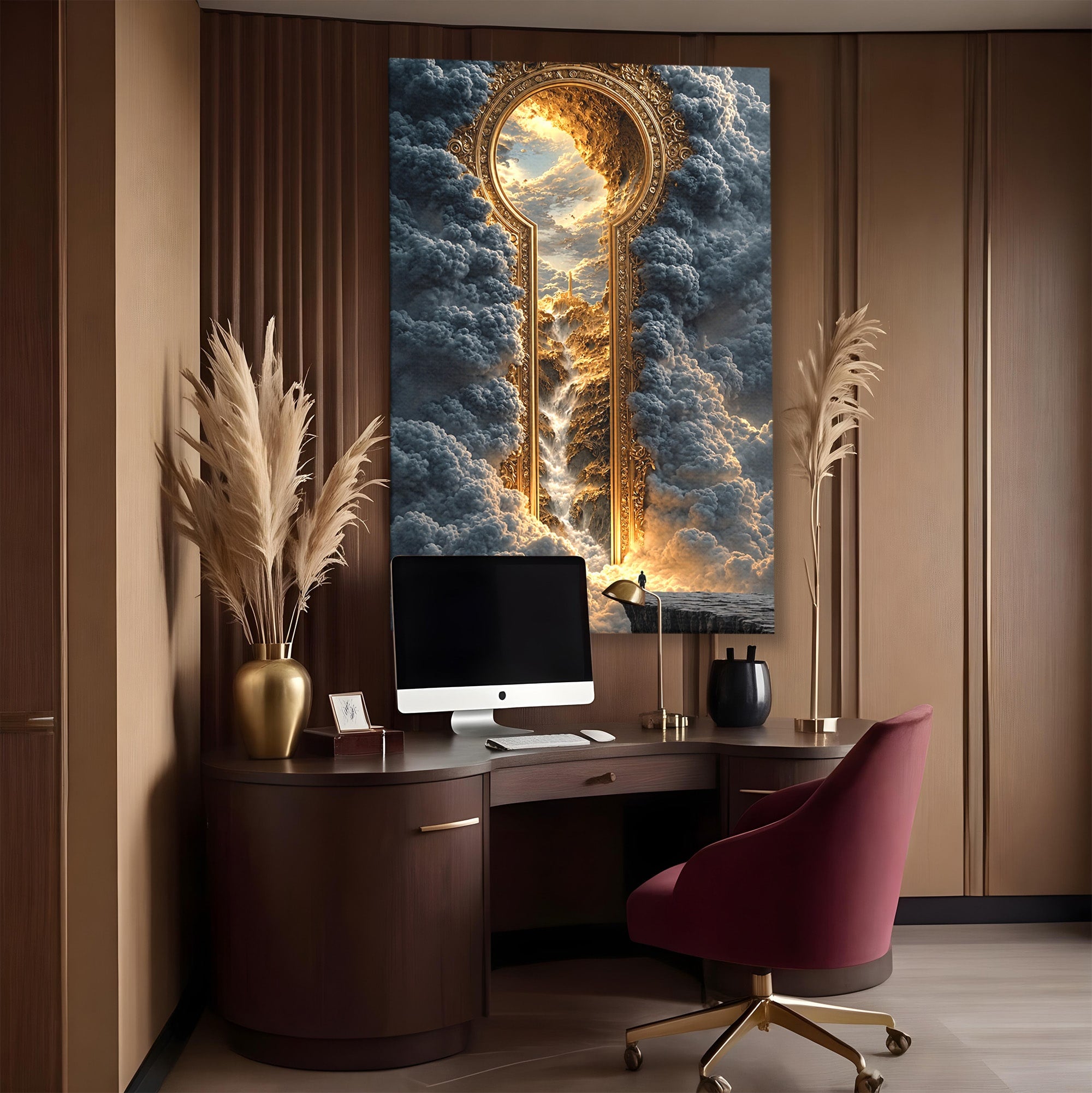 Tablou Canvas Premium LuxCanva® U1105, Cheia Cerului, Peisaj, Fantezie, Cer, Nor, Aventura, Living, Culori Vibrante
