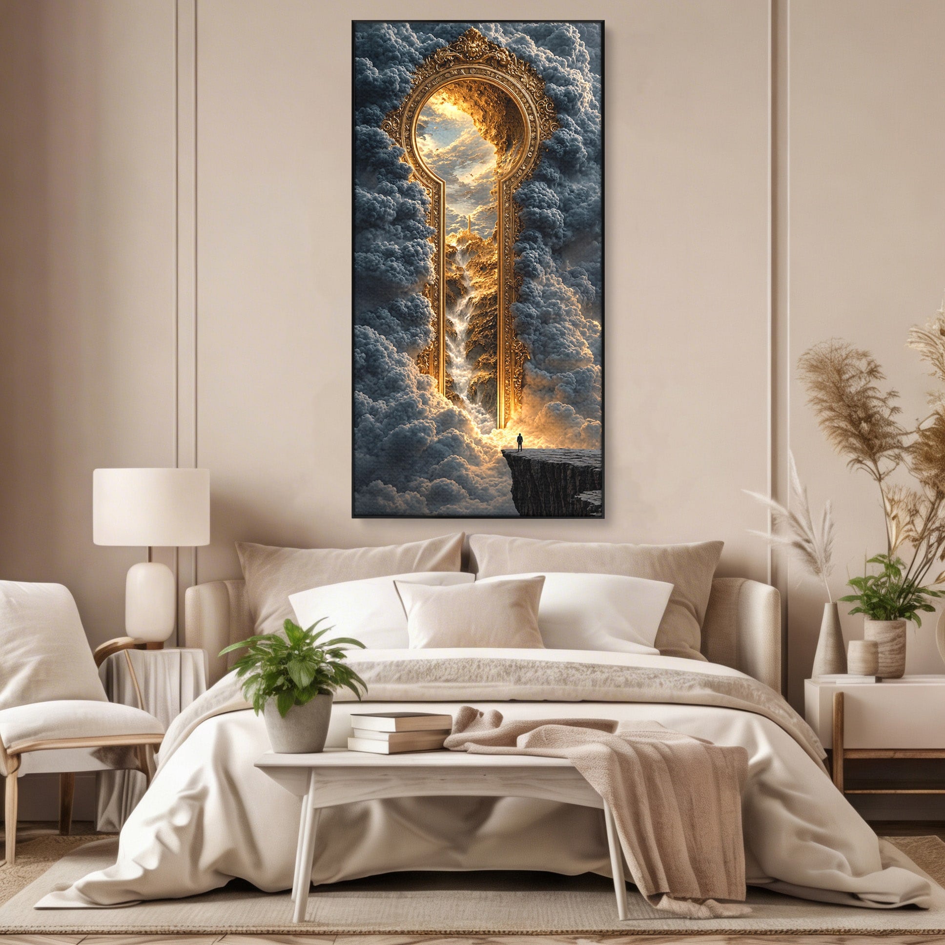 Tablou Canvas Premium LuxCanva® U1105, Cheia Cerului, Peisaj, Fantezie, Cer, Nor, Aventura, Living, Culori Vibrante