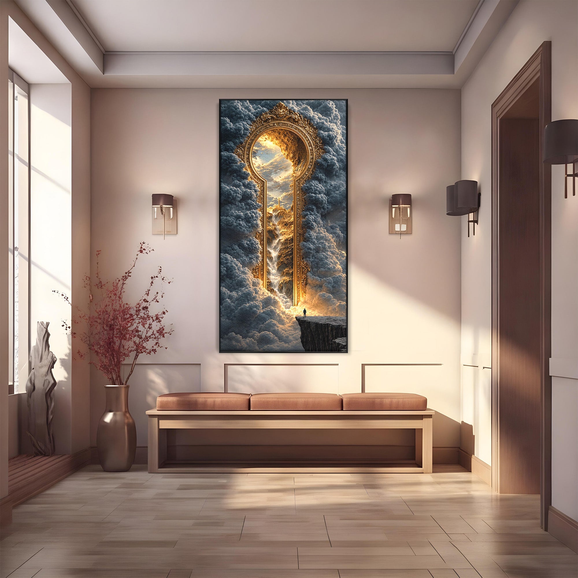 Tablou Canvas Premium LuxCanva® U1105, Cheia Cerului, Peisaj, Fantezie, Cer, Nor, Aventura, Living, Culori Vibrante