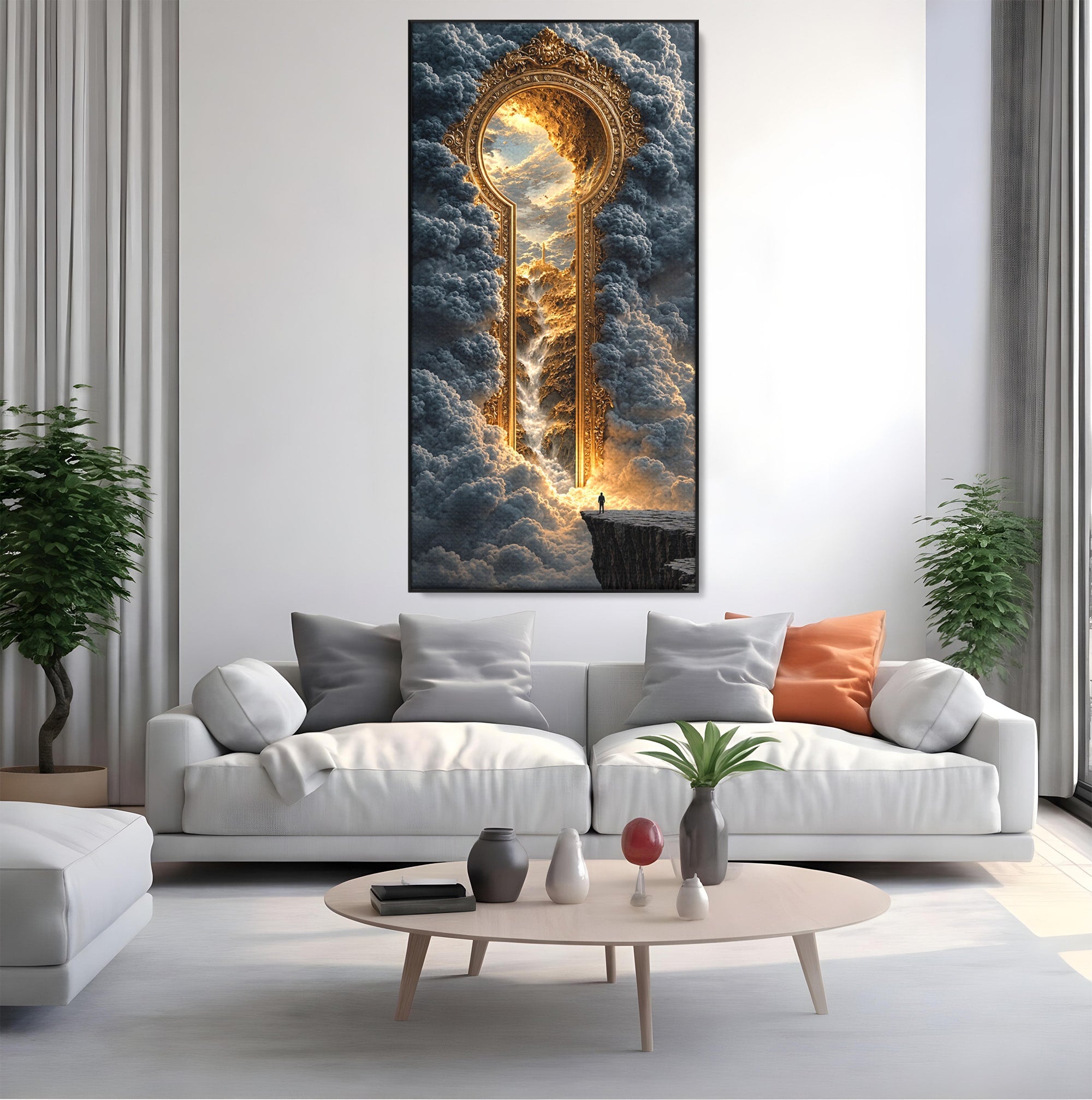 Tablou Canvas Premium LuxCanva® U1105, Cheia Cerului, Peisaj, Fantezie, Cer, Nor, Aventura, Living, Culori Vibrante