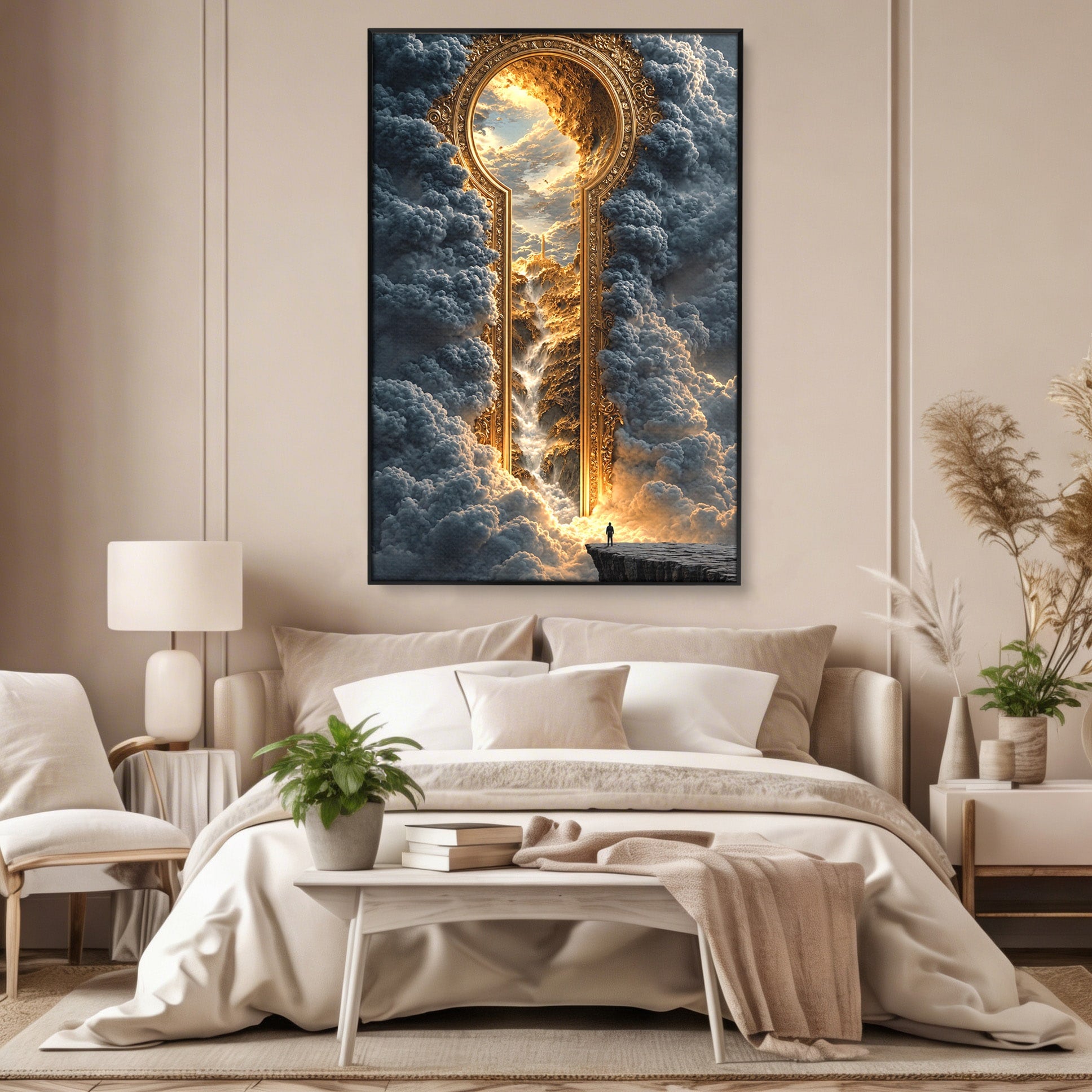 Tablou Canvas Premium LuxCanva® U1105, Cheia Cerului, Peisaj, Fantezie, Cer, Nor, Aventura, Living, Culori Vibrante