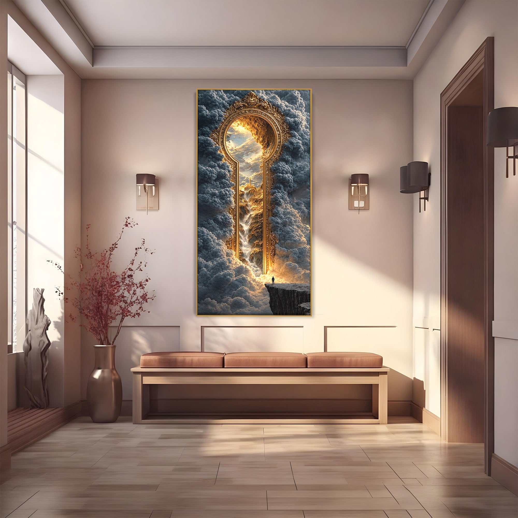Tablou Canvas Premium LuxCanva® U1105, Cheia Cerului, Peisaj, Fantezie, Cer, Nor, Aventura, Living, Culori Vibrante