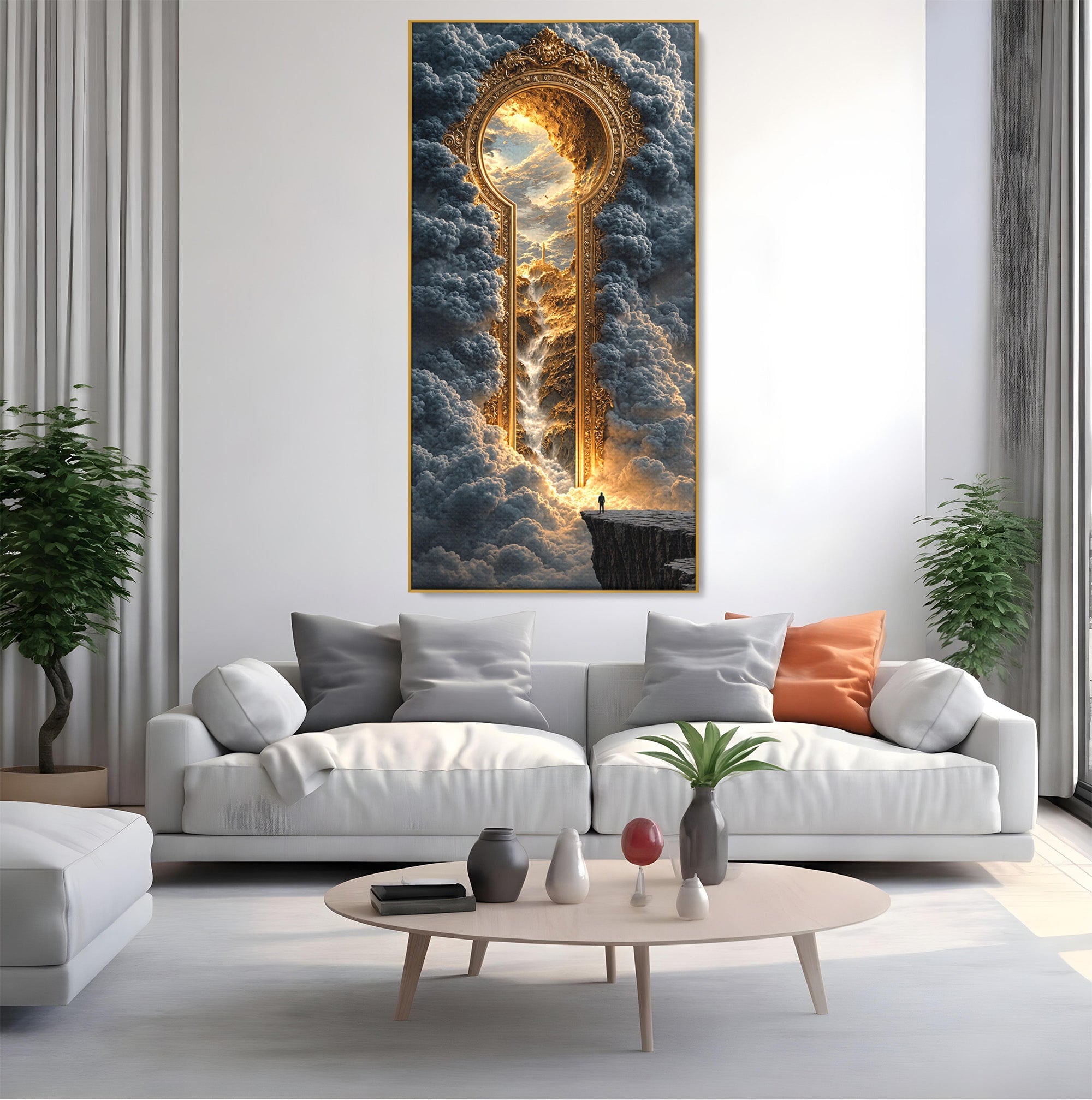 Tablou Canvas Premium LuxCanva® U1105, Cheia Cerului, Peisaj, Fantezie, Cer, Nor, Aventura, Living, Culori Vibrante