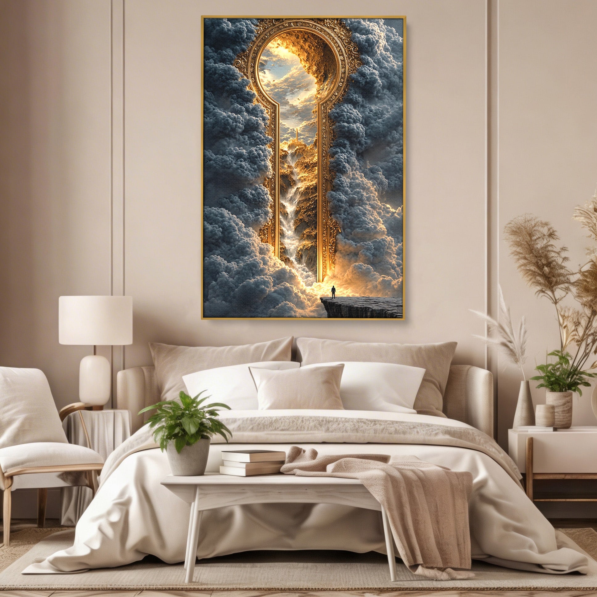 Tablou Canvas Premium LuxCanva® U1105, Cheia Cerului, Peisaj, Fantezie, Cer, Nor, Aventura, Living, Culori Vibrante