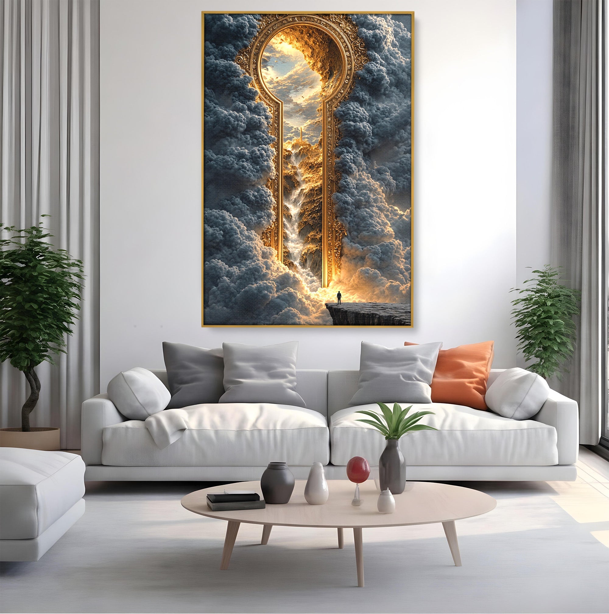Tablou Canvas Premium LuxCanva® U1105, Cheia Cerului, Peisaj, Fantezie, Cer, Nor, Aventura, Living, Culori Vibrante