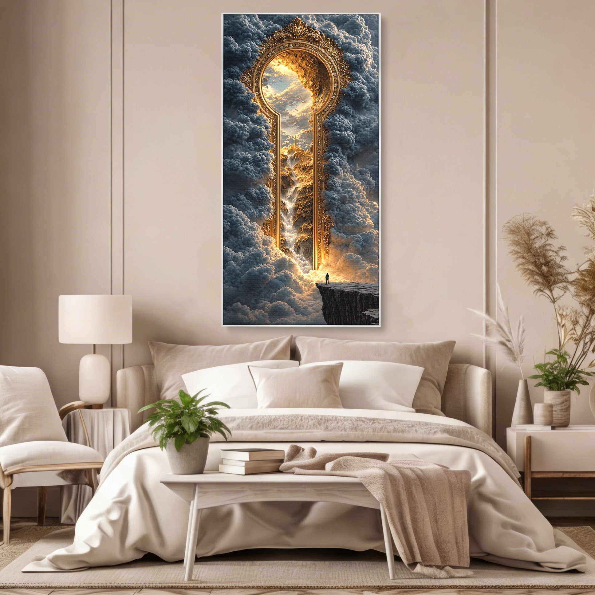 Tablou Canvas Premium LuxCanva® U1105, Cheia Cerului, Peisaj, Fantezie, Cer, Nor, Aventura, Living, Culori Vibrante
