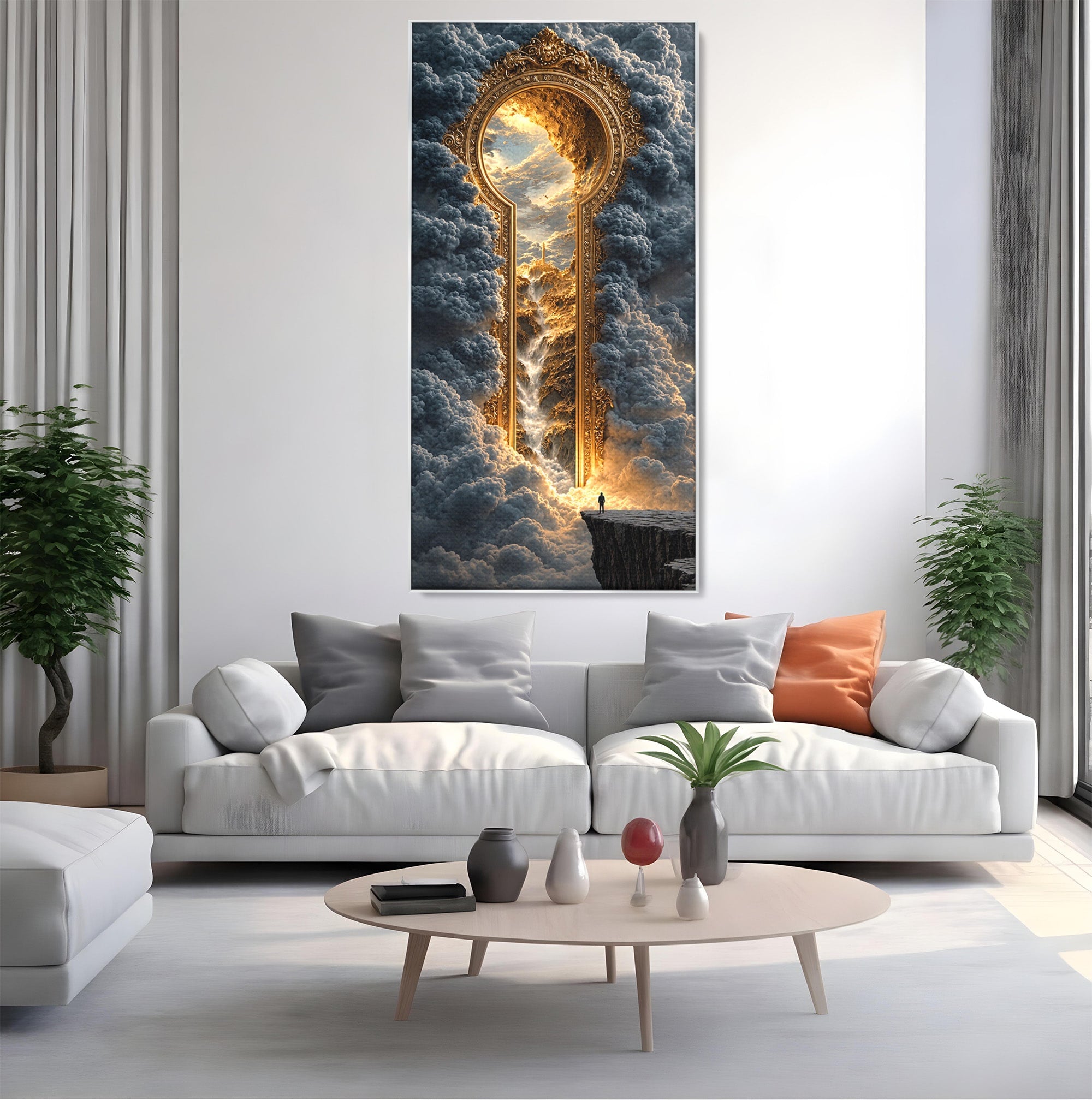 Tablou Canvas Premium LuxCanva® U1105, Cheia Cerului, Peisaj, Fantezie, Cer, Nor, Aventura, Living, Culori Vibrante