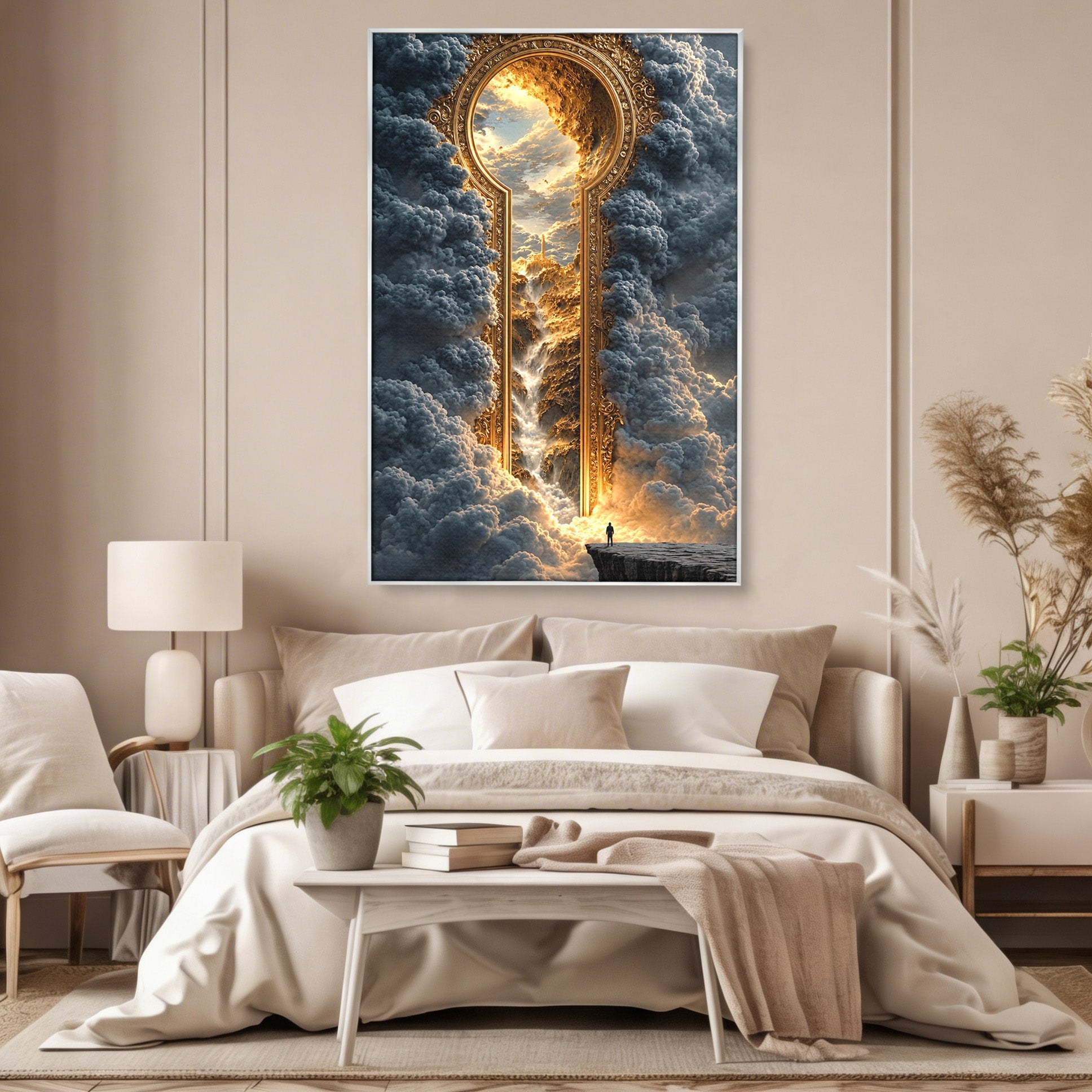 Tablou Canvas Premium LuxCanva® U1105, Cheia Cerului, Peisaj, Fantezie, Cer, Nor, Aventura, Living, Culori Vibrante