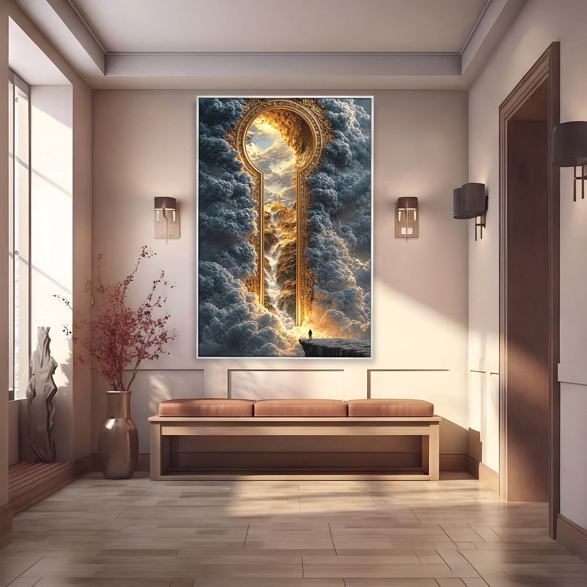 Tablou Canvas Premium LuxCanva® U1105, Cheia Cerului, Peisaj, Fantezie, Cer, Nor, Aventura, Living, Culori Vibrante